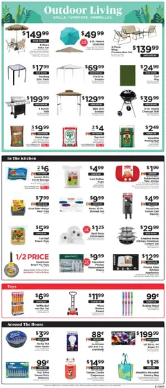 Preview of ShopRite weekly ads valid from 10.04.2026 | Page: 13 | Products: Mower, Coffee, Sponge, Umbrella