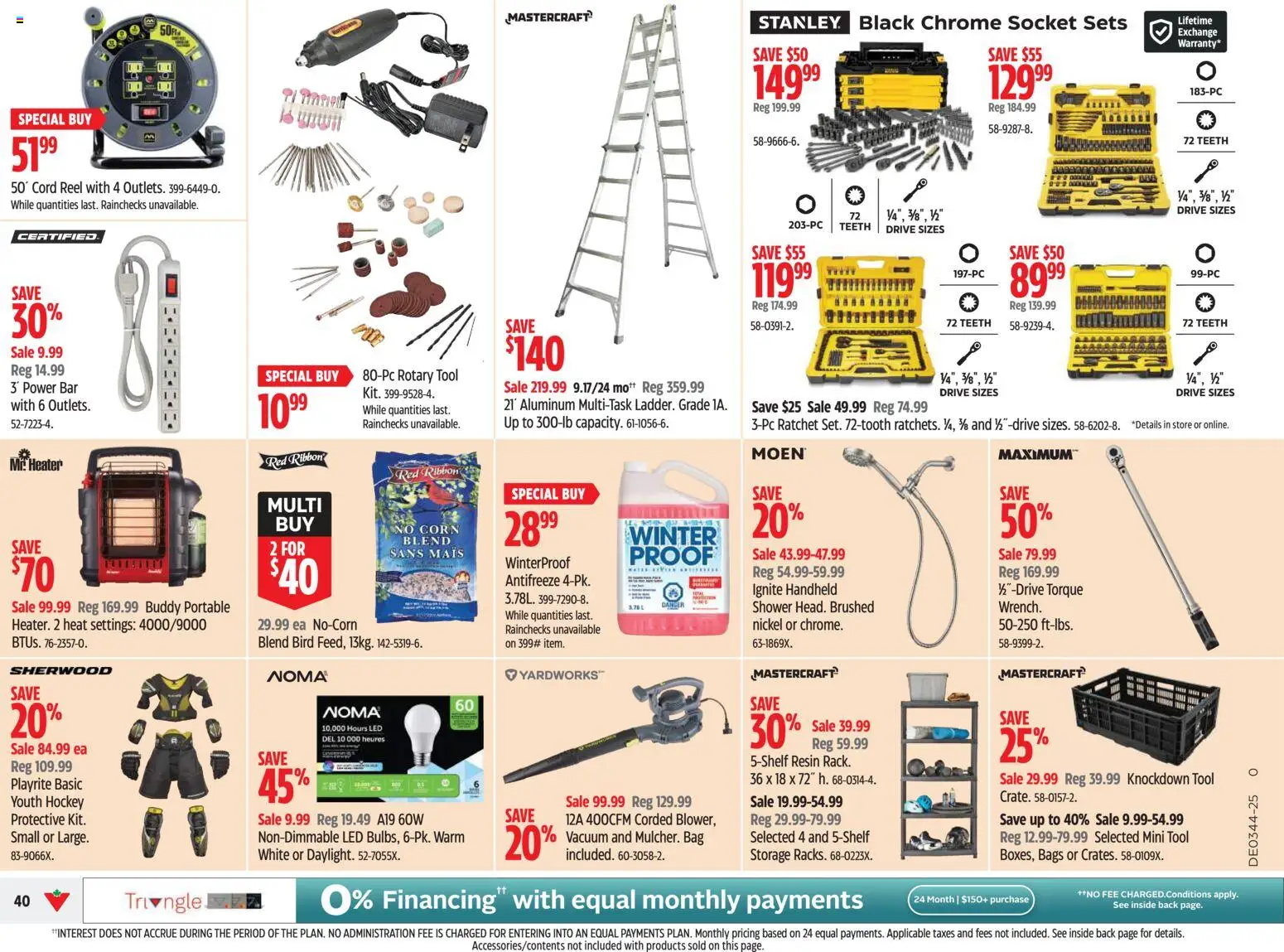 Canadian Tire flyer valid from 23.10.2025 | Page: 40 | Products: Bag, Socket, Shower