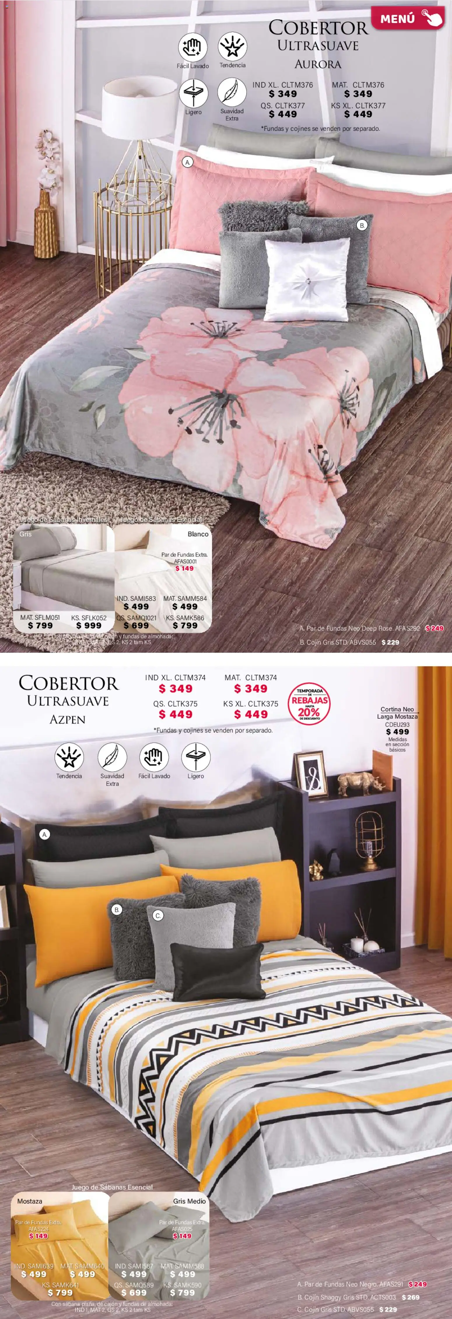 ¡El último » catálogo de Colchas Concord para Abril « está aquí! Descubre las SUPER OFERTAS. | México