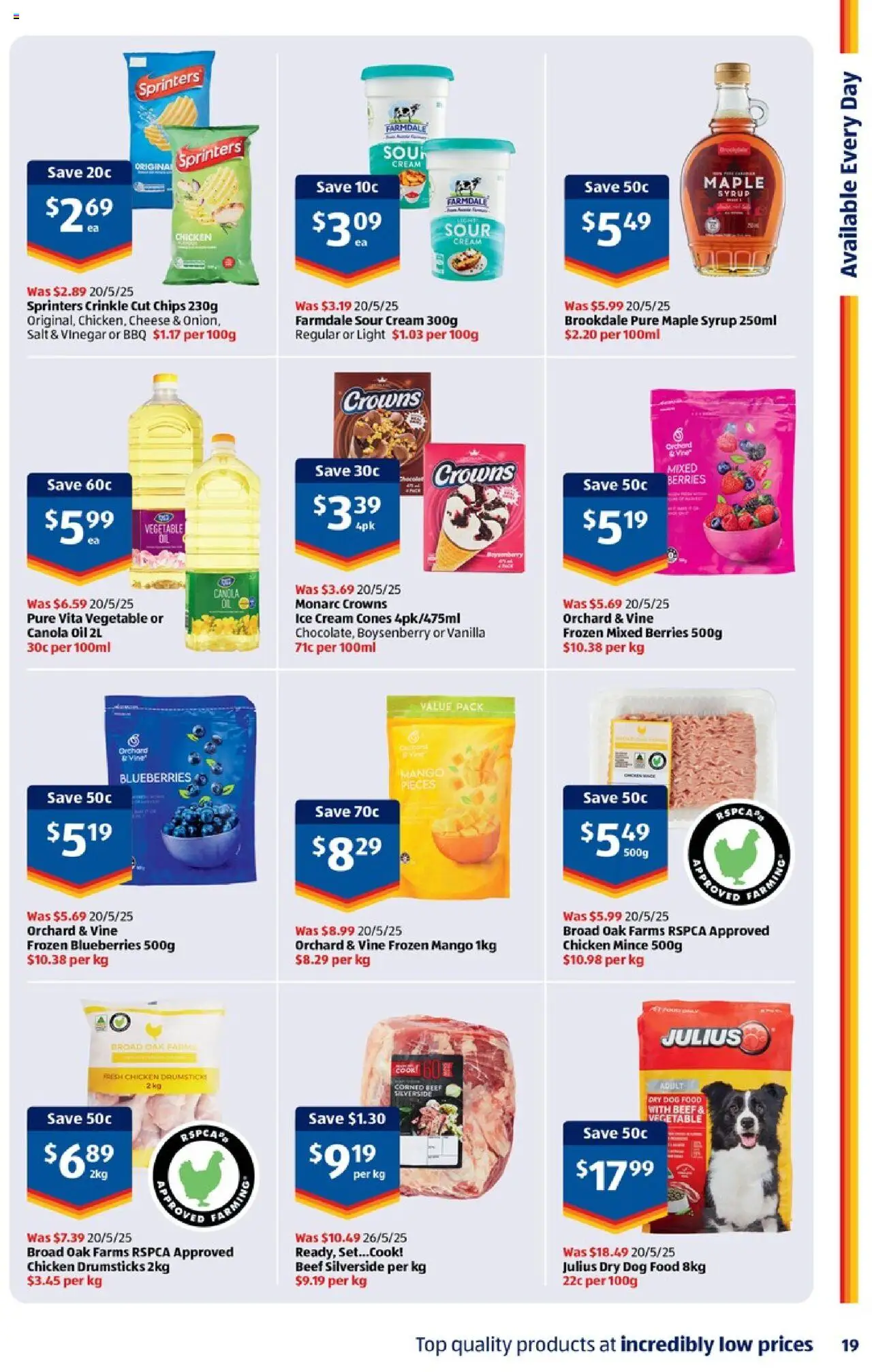 Aldi catalogue - valid from 11.06.2025 | Page: 19 | Products: Oil, Cream, Ice cream, Blueberries