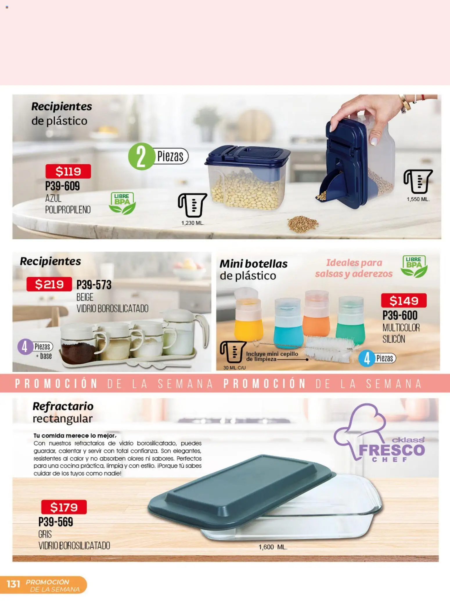 Nuevas ofertas de Cklass válidas en toda la República Mexicana desde el 30.03.2026. ¡Encuentra las mejores ofertas en Cklass catálogo Promo semanal! | Página: 132 | Productos: Cepillo, Cocina