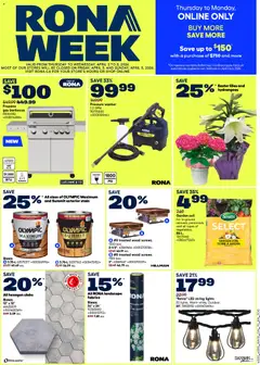 Preview of Rona weekly flyer from shop Rona valid from 02.04.2026
