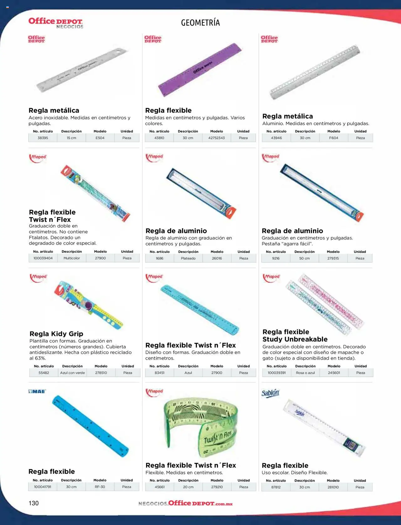Nuevas ofertas de Office Depot válidas en toda la República Mexicana desde el 09.01.2025. ¡Encuentra las mejores ofertas en Office Depot catálogo 2025! | Página: 132 | Productos: Flexible