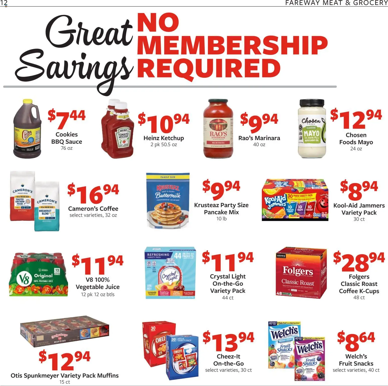 Fareway - Weekly Ad - valid from 26.01.2026 | Page: 12 | Products: Coffee, Ketchup, Avocado, Sauce
