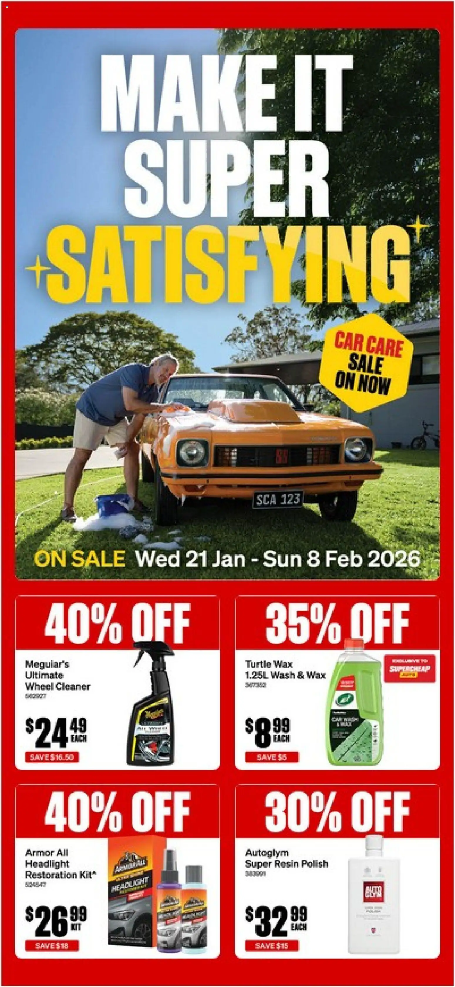 Supercheap Auto catalogue - valid from 21.01.2026 | Page: 1 | Products: Cleaner, Polish