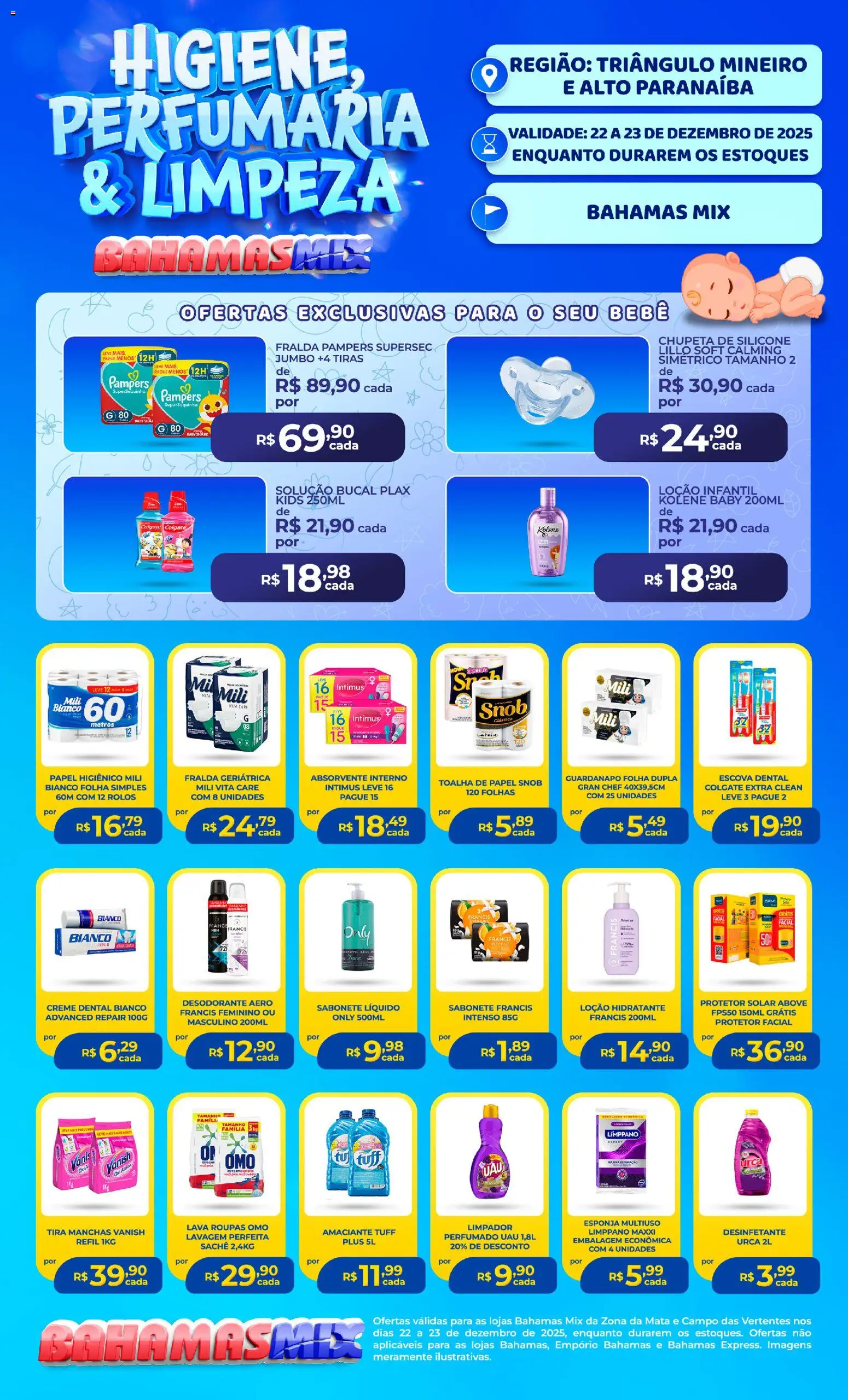 Bahamas Mix Folheto - válido de 22.12.2025 | Página: 1 | Produtos: Pampers, Protetor solar, Chupeta, Vanish