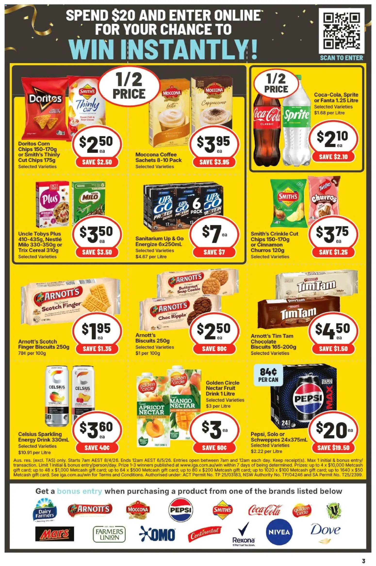 IGA catalogue - valid from 08.04.2026 | Page: 6 | Products: Chocolate, Cereal, Biscuits, Mango