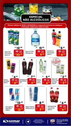 Semar Supermercado - Ofertas Especial Bebidas Não Alcoólicas - Pré-Visualização do folheto da loja Semar Supermercado, válido de 16.09.2025
