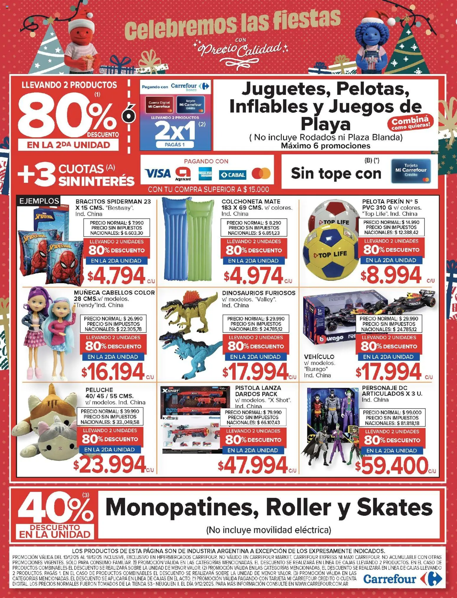 Carrefour ofertas │ válido desde el 10.12.2025 | Página: 3 | Productos: Top, Caso, Colchoneta, Pelota