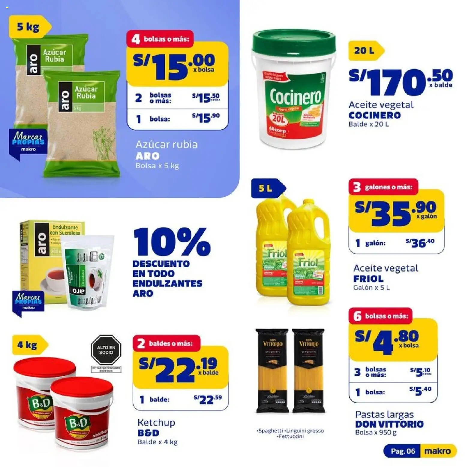 Catálogo Makro válido desde 09.04.2026 | Página: 6 | Productos: Aceite, Bolsa
