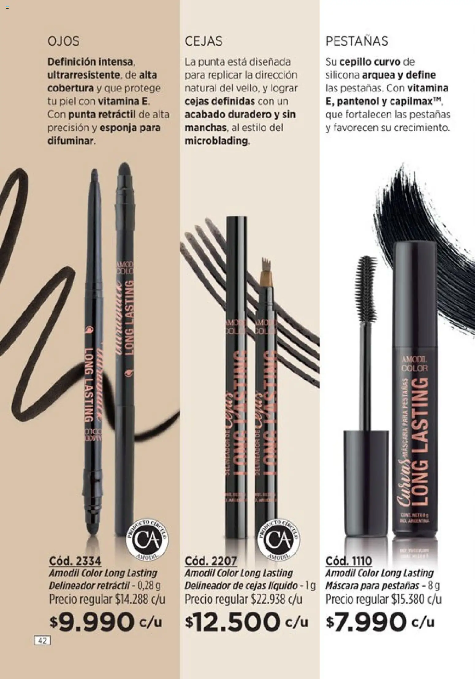 modil - Campaña 7 │ válido desde el 20.03.2026 | Página: 42 | Productos: Cepillo, Máscara, Delineador, Esponja