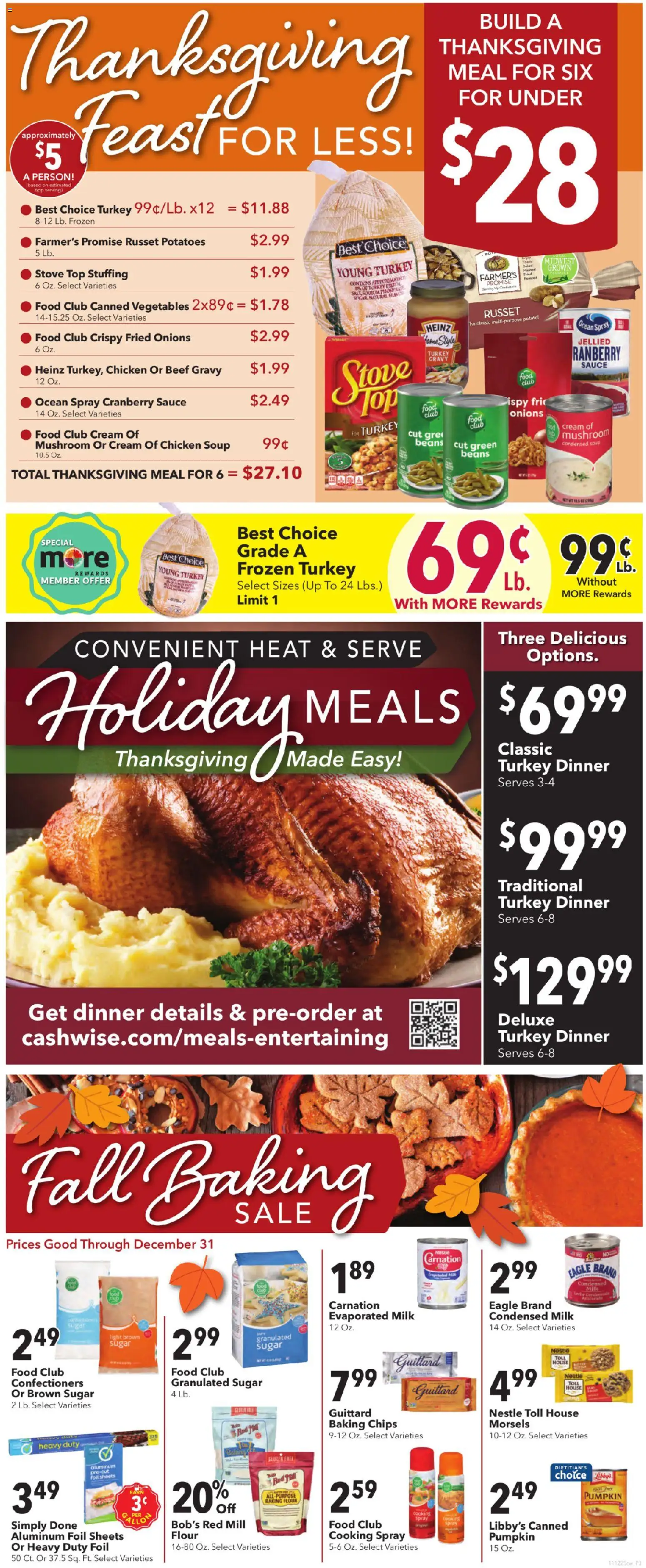 Cash Wise - Weekly Ad - valid from 12.11.2025 | Page: 3 | Products: Milk, Sugar, Pumpkin, Stove