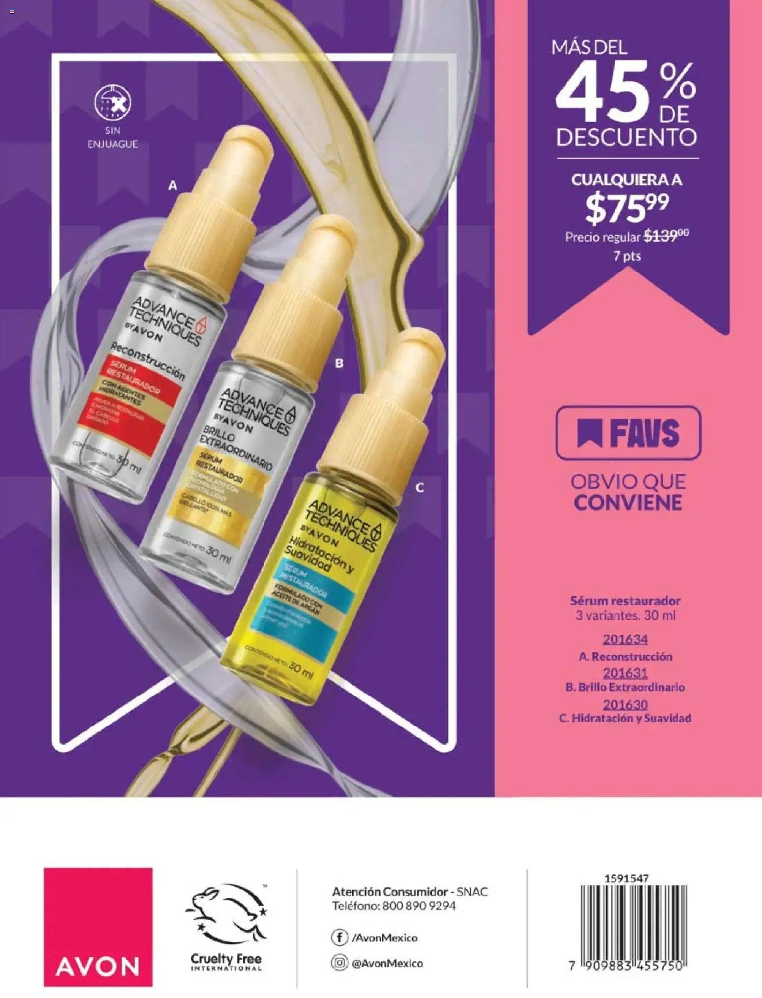 Nuevas ofertas de AVON válidas en toda la República Mexicana desde el 30.01.2026. ¡Encuentra las mejores ofertas en AVON campaña 3 2026! | Página: 204 | Productos: Serum, Brillo, Aceite, Teléfono