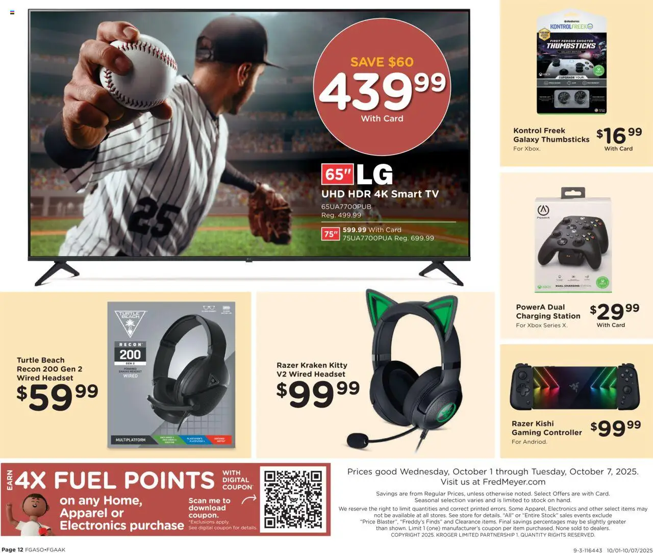 Fred Meyer Home & Apparel - valid from 01.10.2025 | Page: 17 | Products: Tv, Xbox, Headset