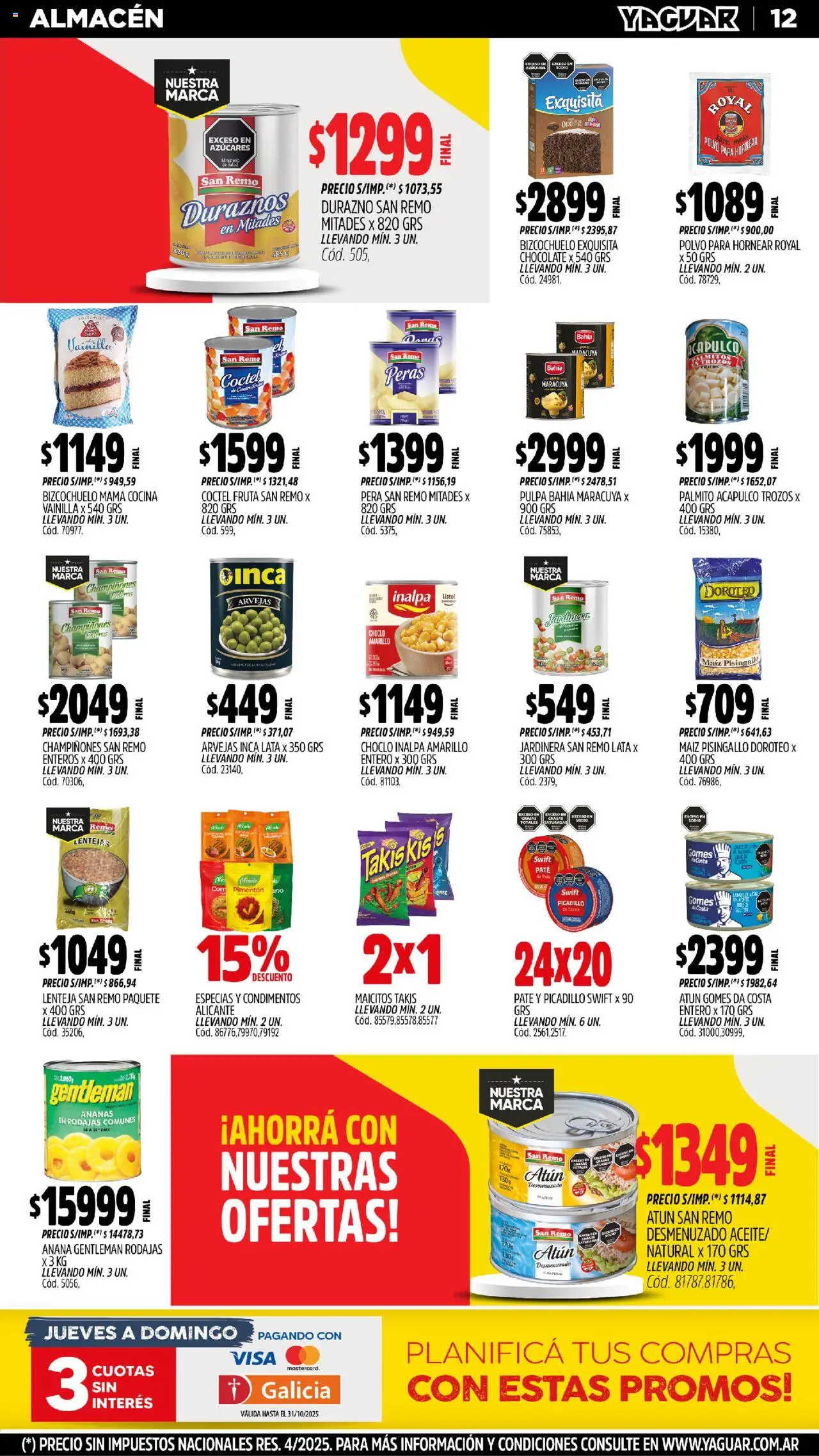 Yaguar - Chaco │ válido desde el 20.10.2025 | Página: 11 | Productos: Pera, Polvo, Maiz, Picadillo