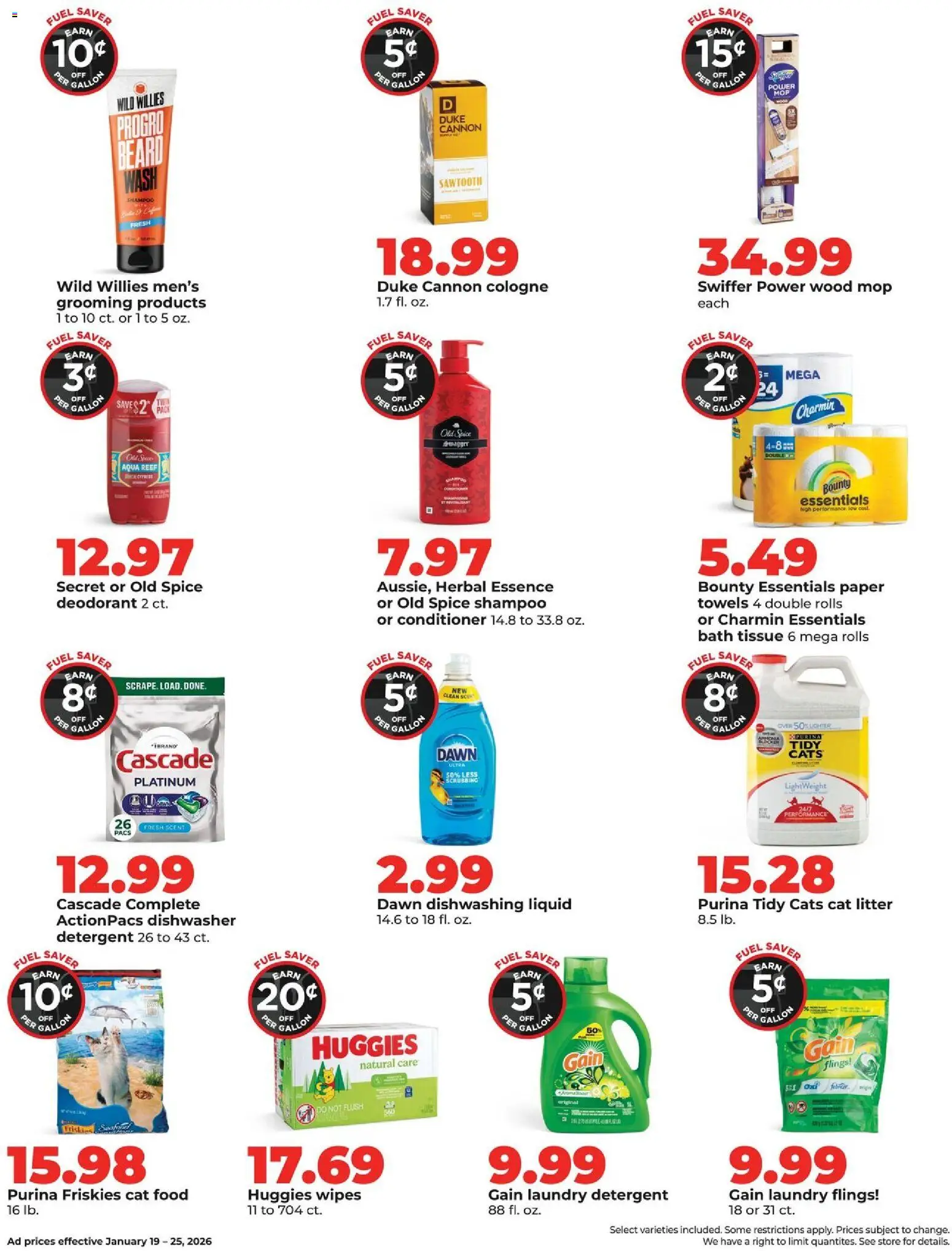 HyVee Weekly Ad - valid from 19.01.2026 | Page: 8 | Products: Cat Litter, Shampoo, Detergent, Lighter