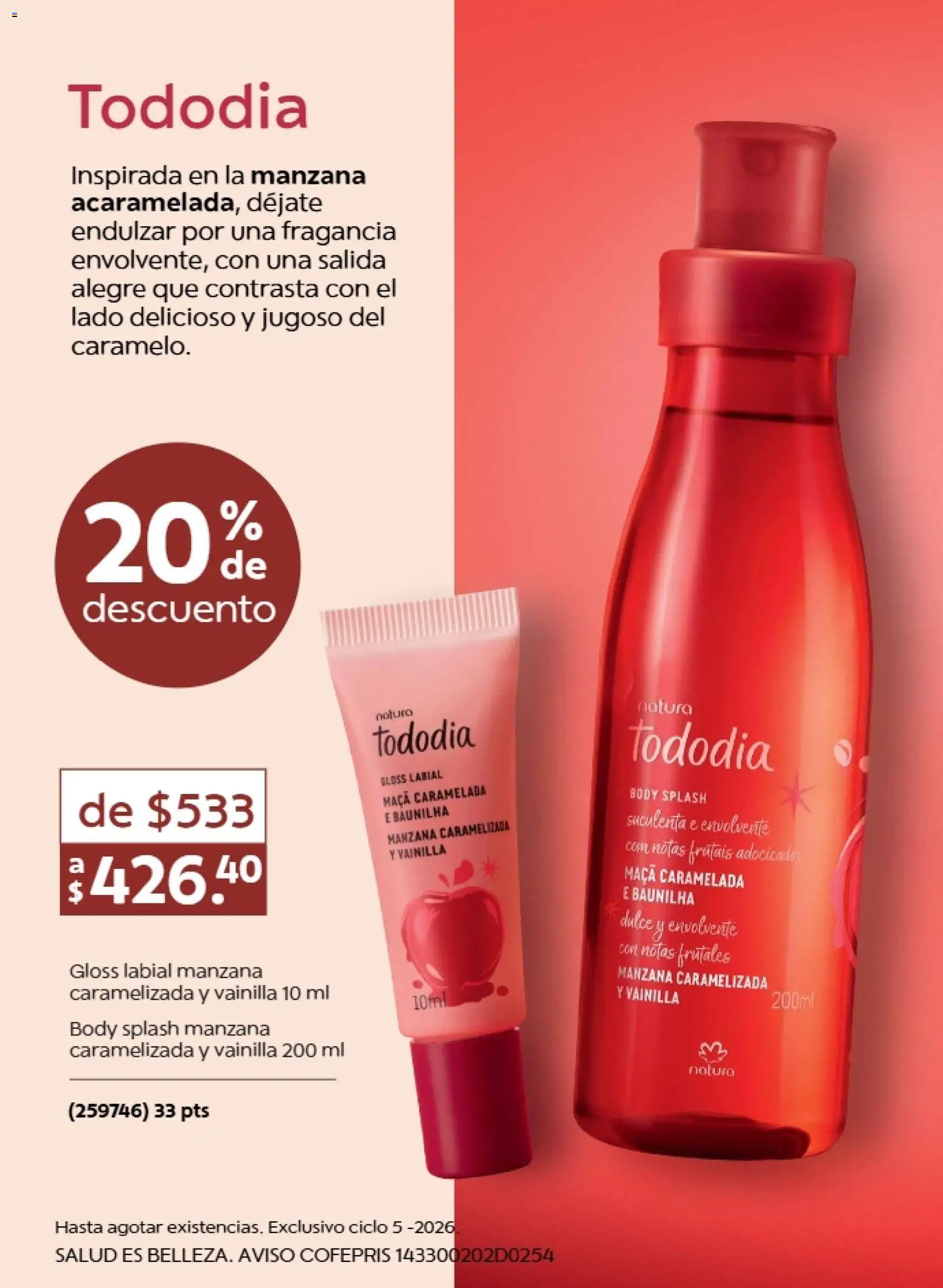 Nuevas ofertas de Natura válidas en toda la República Mexicana desde el 13.03.2026. ¡Encuentra las mejores ofertas en Natura promociones 5 2026! | Página: 4 | Productos: Manzana, Body, Fragancia