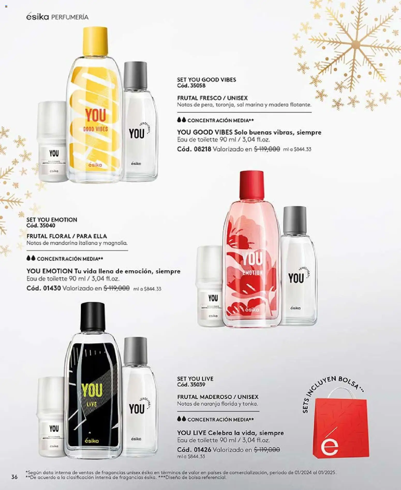 Ésika revista - valida desde el 03.11.2025 | Página: 36 | Productos: Bolsa, Sal, Eau de toilette