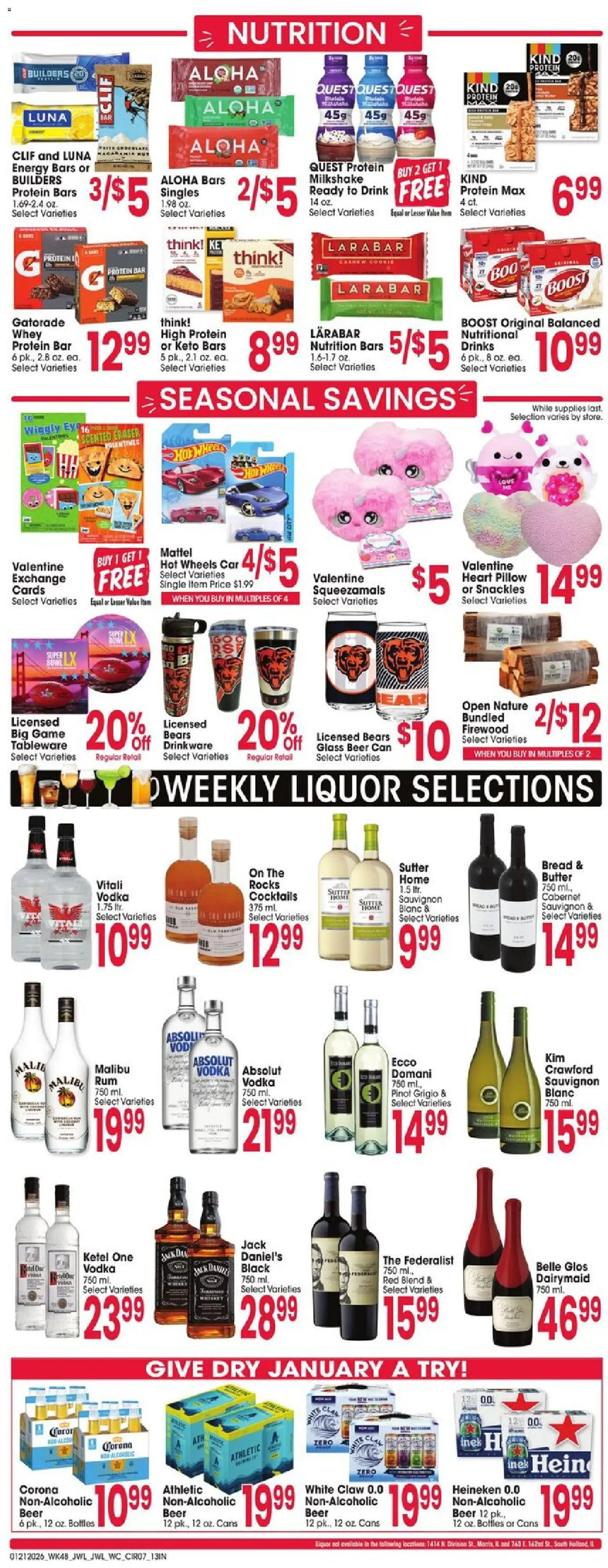 Jewel Osco Weekly Ad - IN - valid from 21.01.2026 | Page: 7 | Products: Pillow, Eraser, Beer, Game