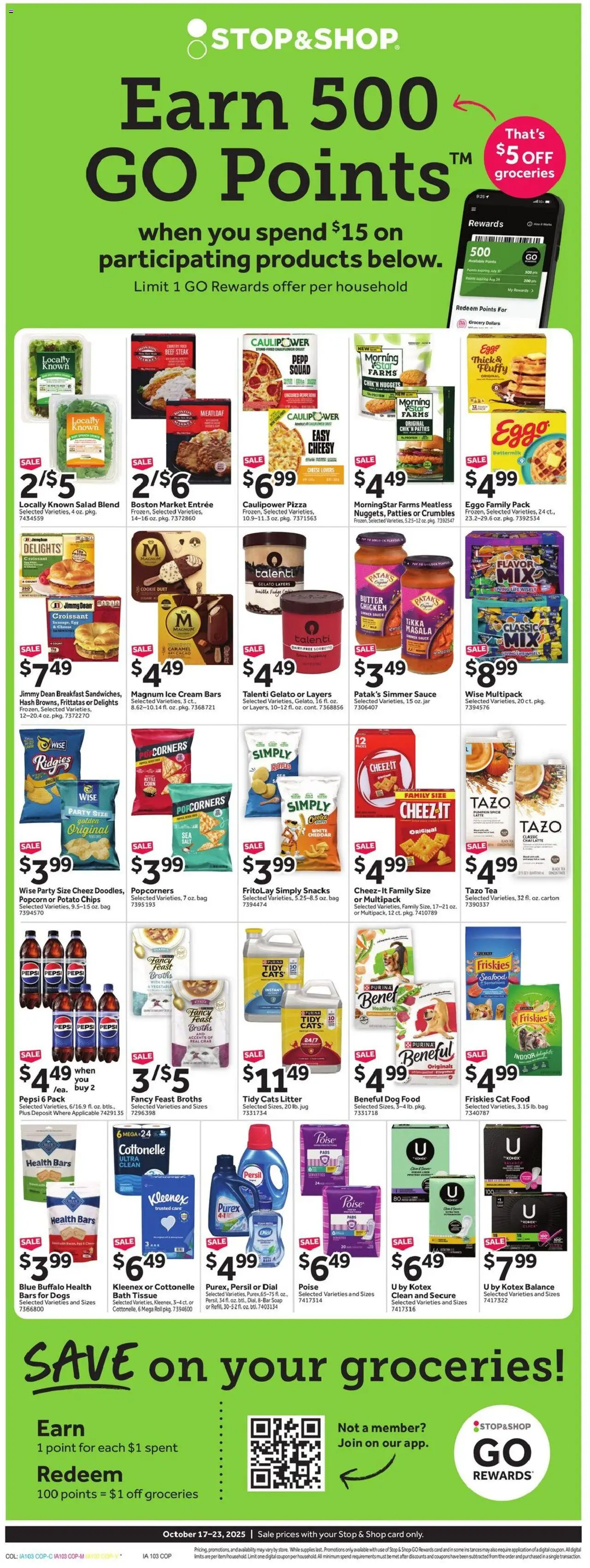 Stop & Shop Weekly Ad - valid from 17.10.2025 | Page: 6 | Products: Cat Food, Butter, Tea, Pumpkin