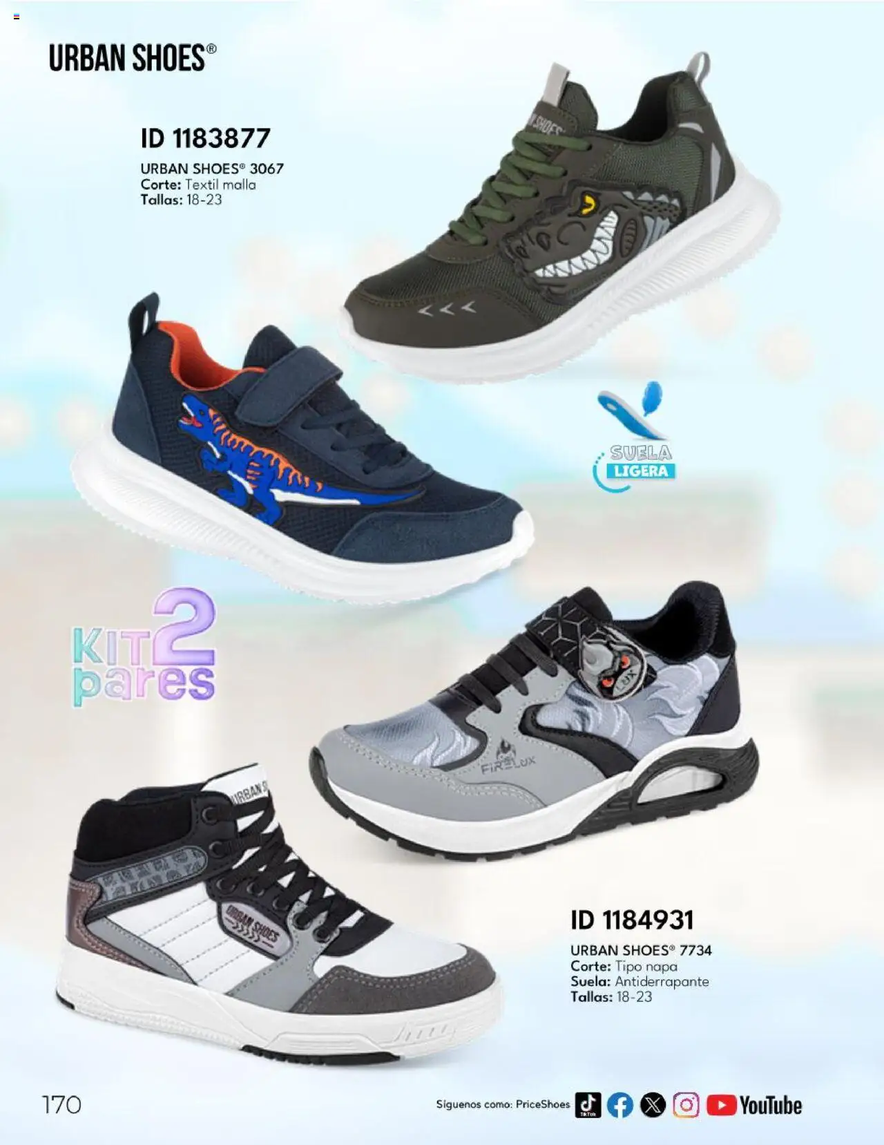 Nuevas ofertas de Price Shoes válidas en toda la República Mexicana desde el 26.06.2025. ¡Encuentra las mejores ofertas en Price Shoes catálogo Botas ! | Página: 170 | Productos: Malla
