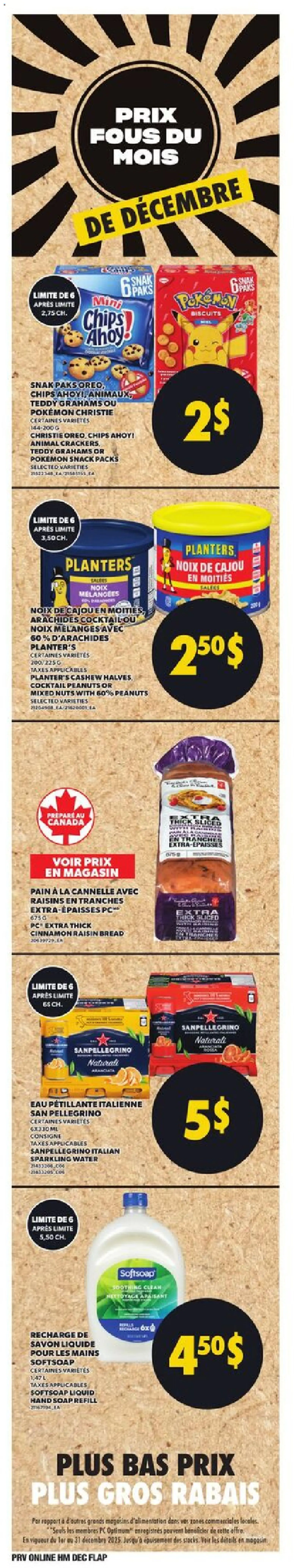Provigo flyer valid from 11.12.2025 | Page: 6 | Products: Chips, Nuts, PC, Bread