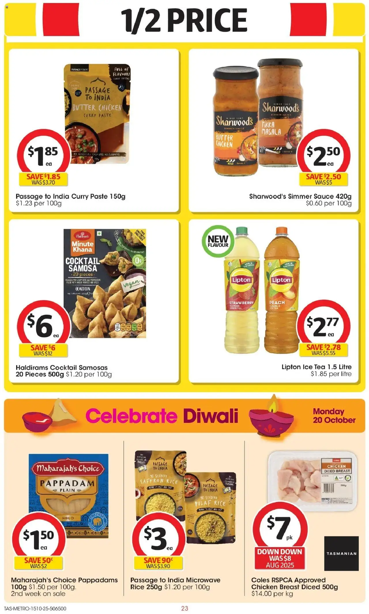 Coles catalogue - valid from 15.10.2025 | Page: 23 | Products: Butter, Rice, Tea, Potatoes