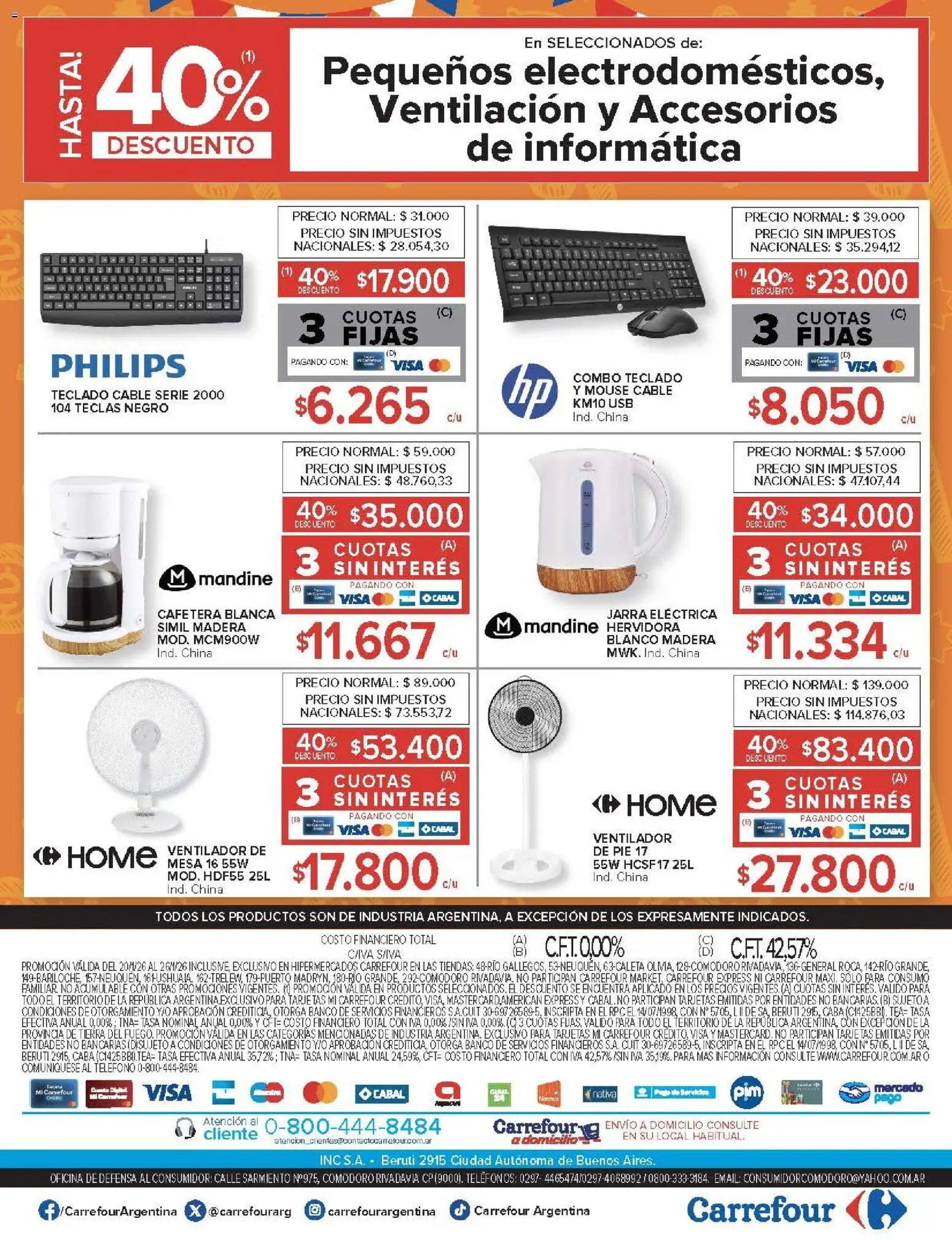 Carrefour ofertas │ válido desde el 20.01.2026 | Página: 30 | Productos: Banco, Mesa, Jarra, Mouse