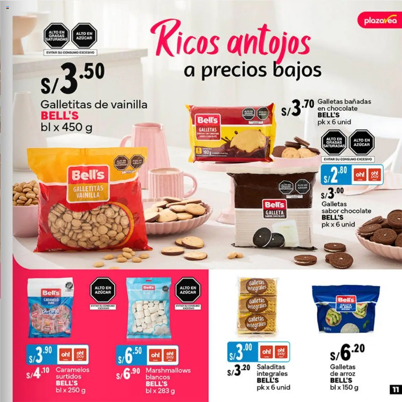 Catálogo Plaza Vea válido desde 16.06.2025 | Página: 11 | Productos: Chocolate, Arroz, Galletas
