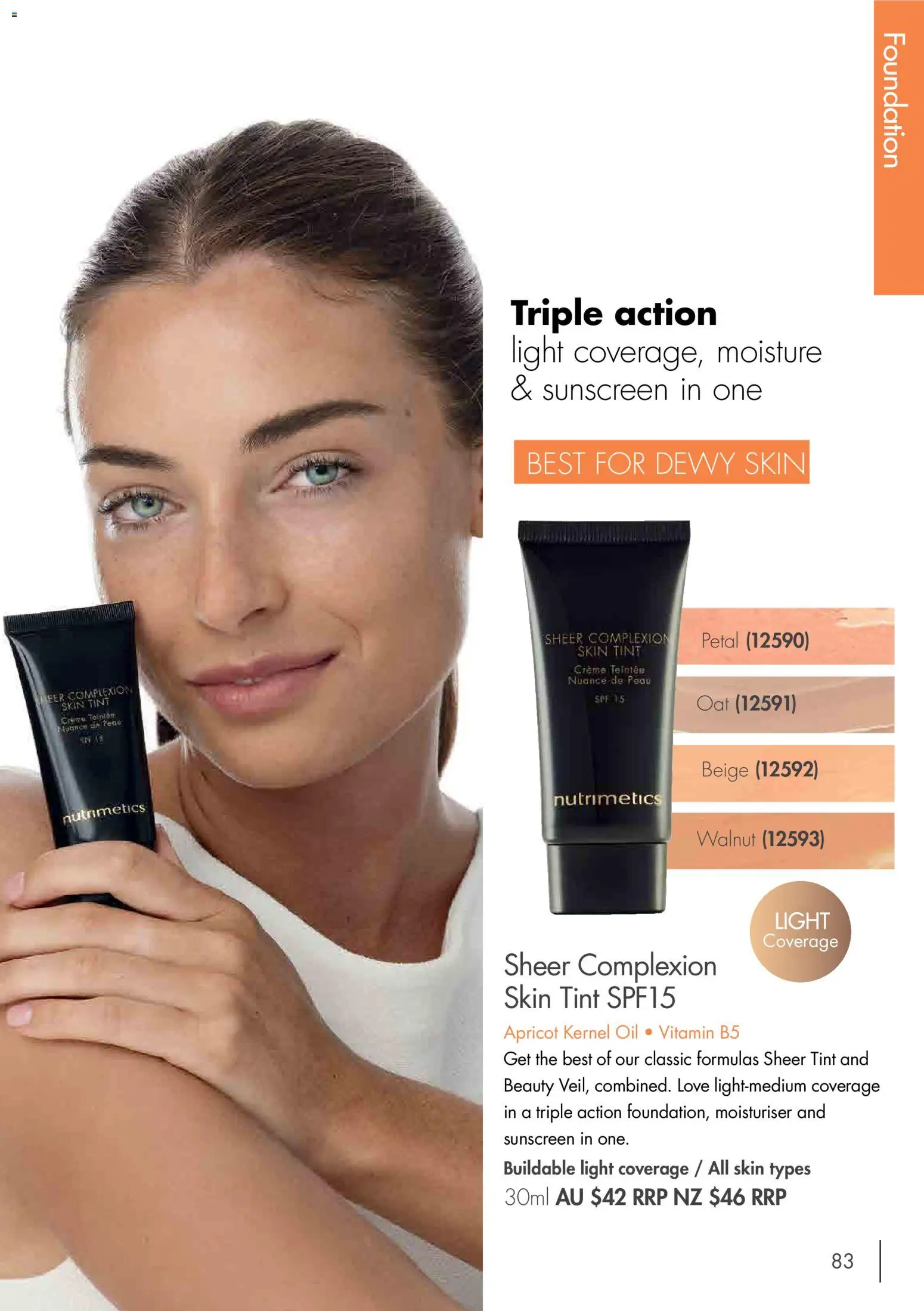 Nutrimetics catalogue - valid from 01.01.2026 | Page: 83 | Products: Light, Sunscreen, Moisturiser, Foundation