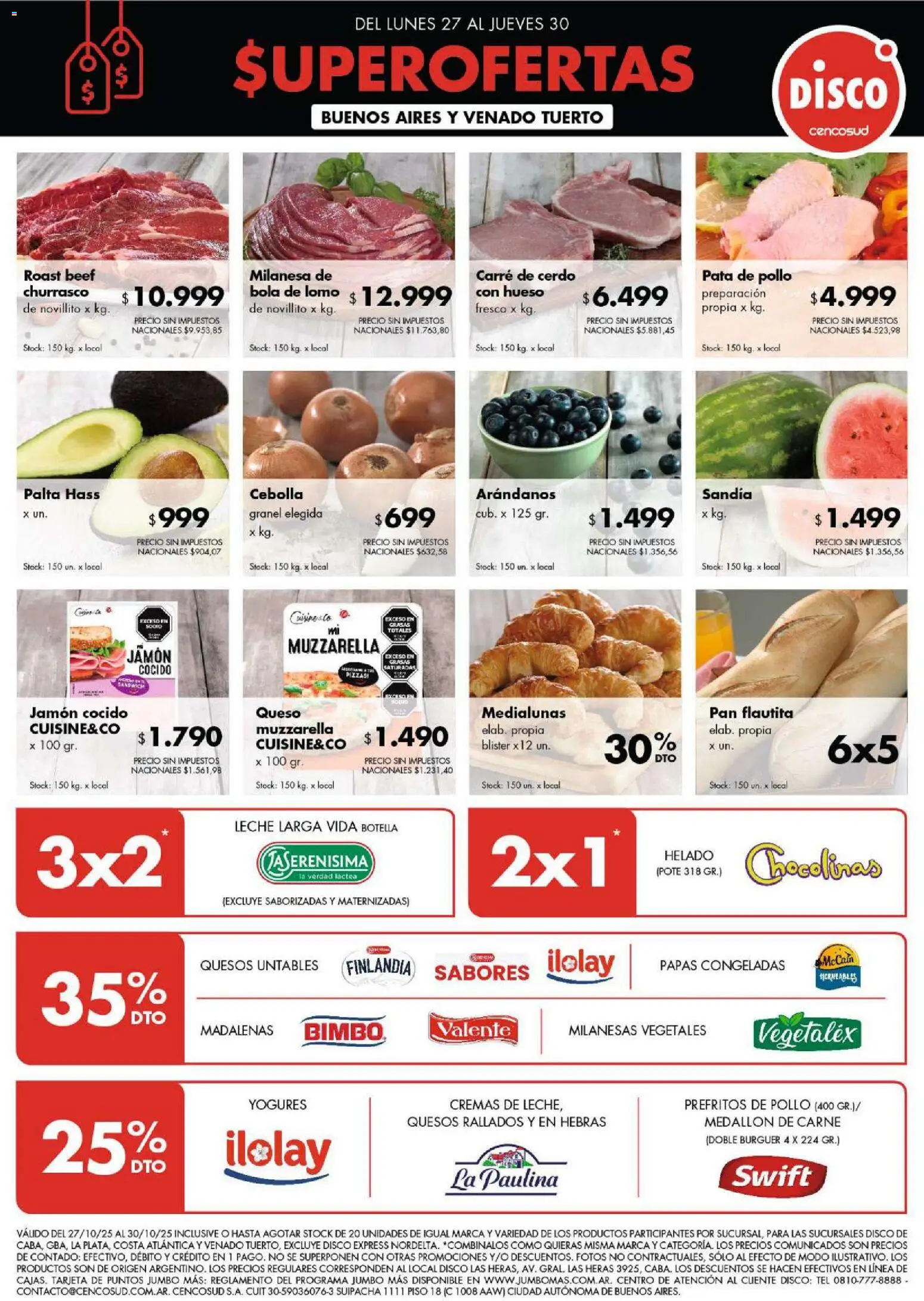 Disco ofertas │ válido desde el 26.10.2025 | Página: 1 | Productos: Botella, Pollo, Jamón cocido, Queso