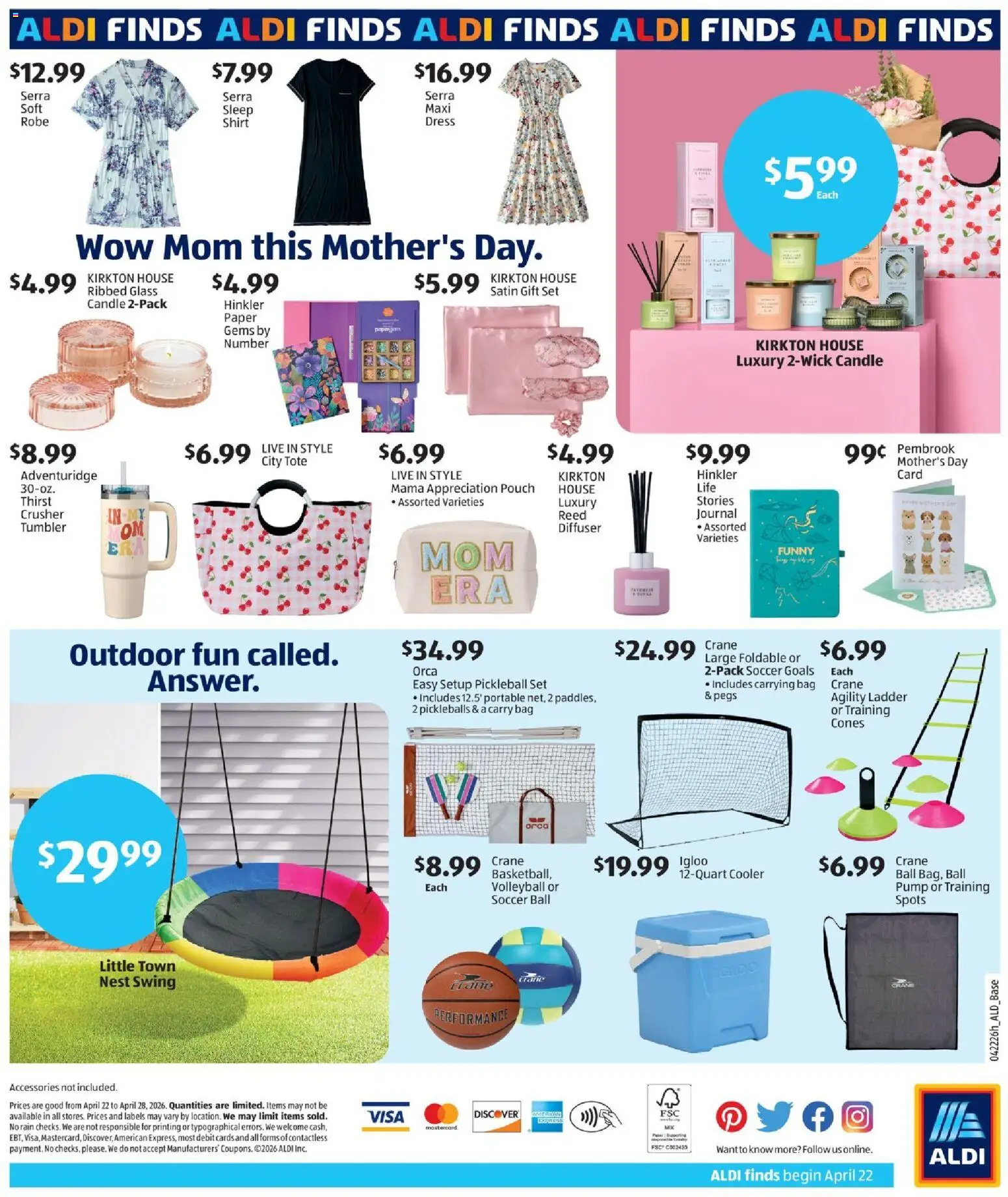 Aldi In Store Ad - valid from 22.04.2026 | Page: 2 | Products: Ladder, Shirt, Dress, Bag