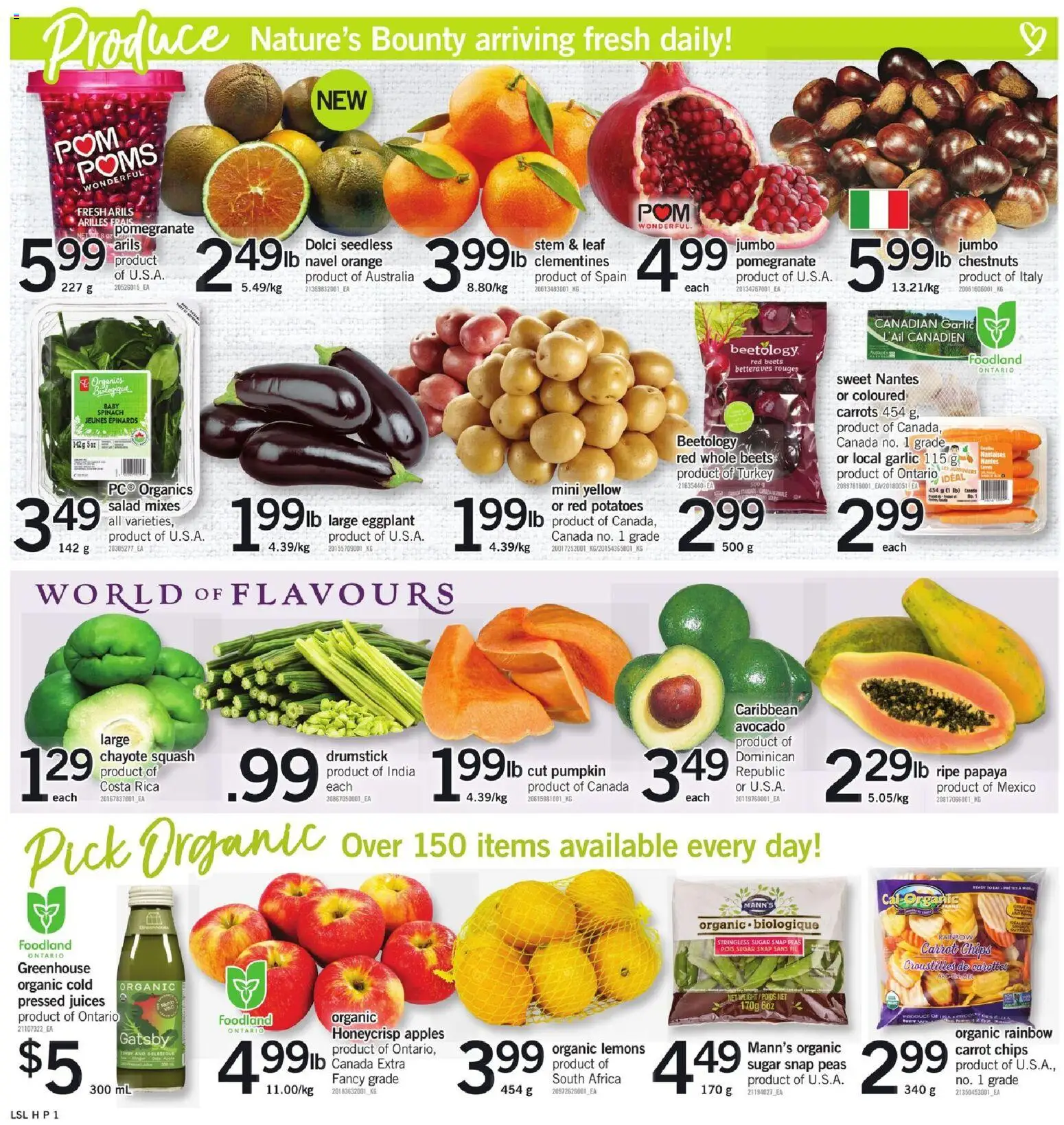 Loblaws flyer valid from 06.11.2025 | Page: 2 | Products: Chips, Carrot, Turkey, Apples