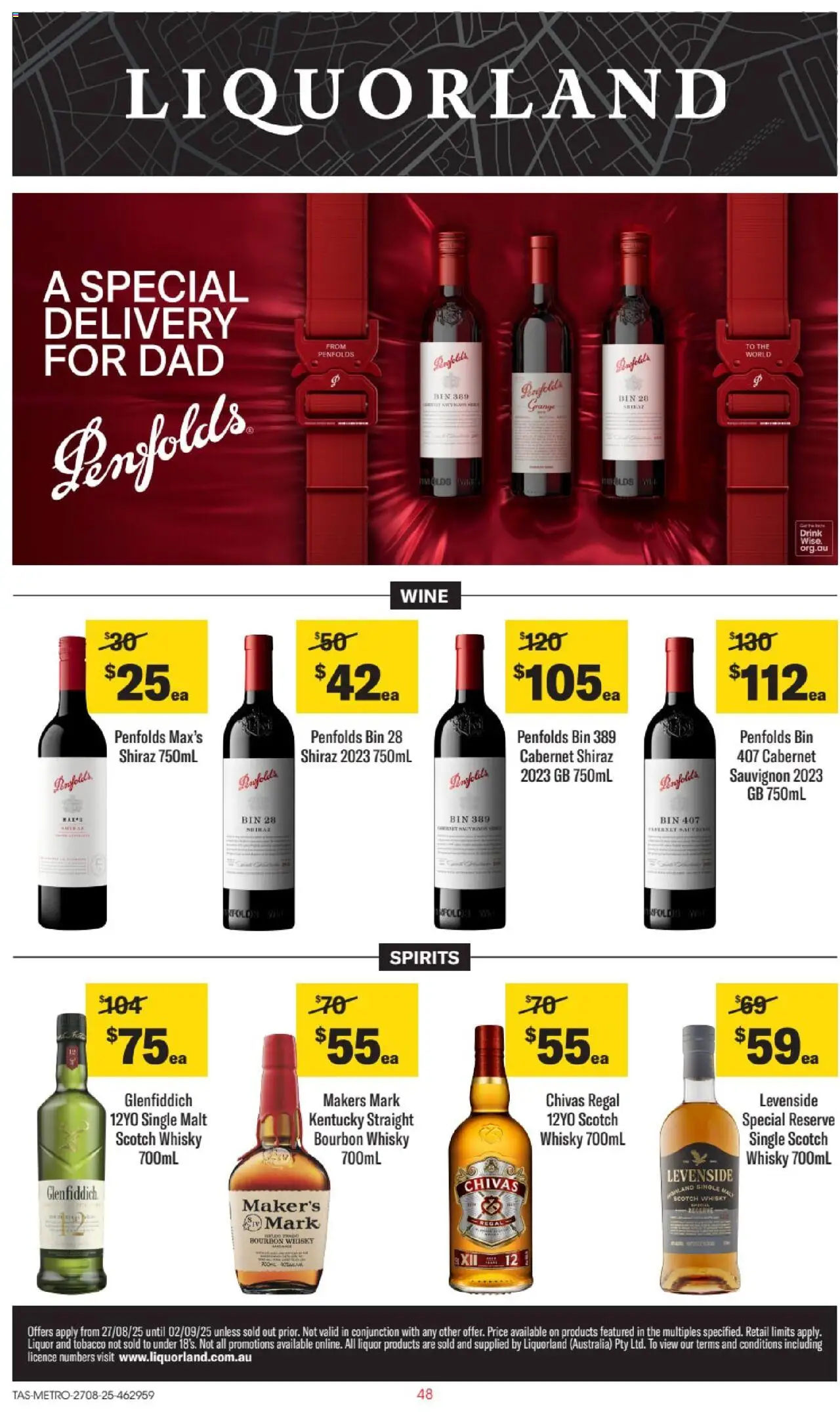 Liquorland catalogue - valid from 27.08.2025 | Page: 1 | Products: Wine, Bourbon, Scotch