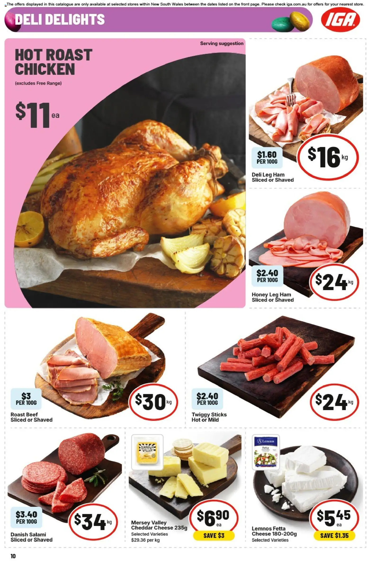 IGA catalogue - valid from 25.03.2026 | Page: 13 | Products: Salami, Ham, Honey, Chicken