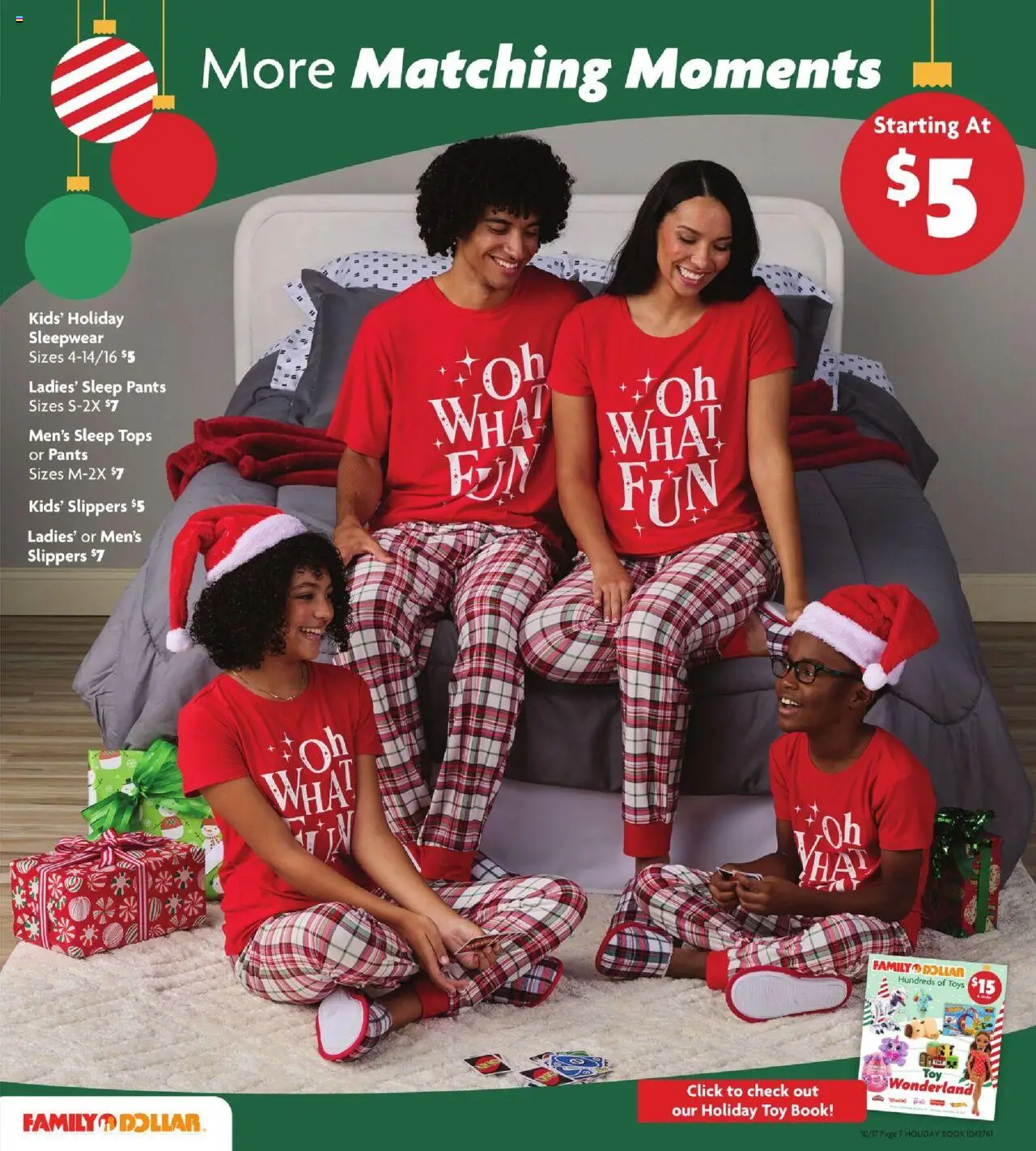 Family Dollar Holiday Book - valid from 17.10.2025 | Page: 2 | Products: Pants, Slippers