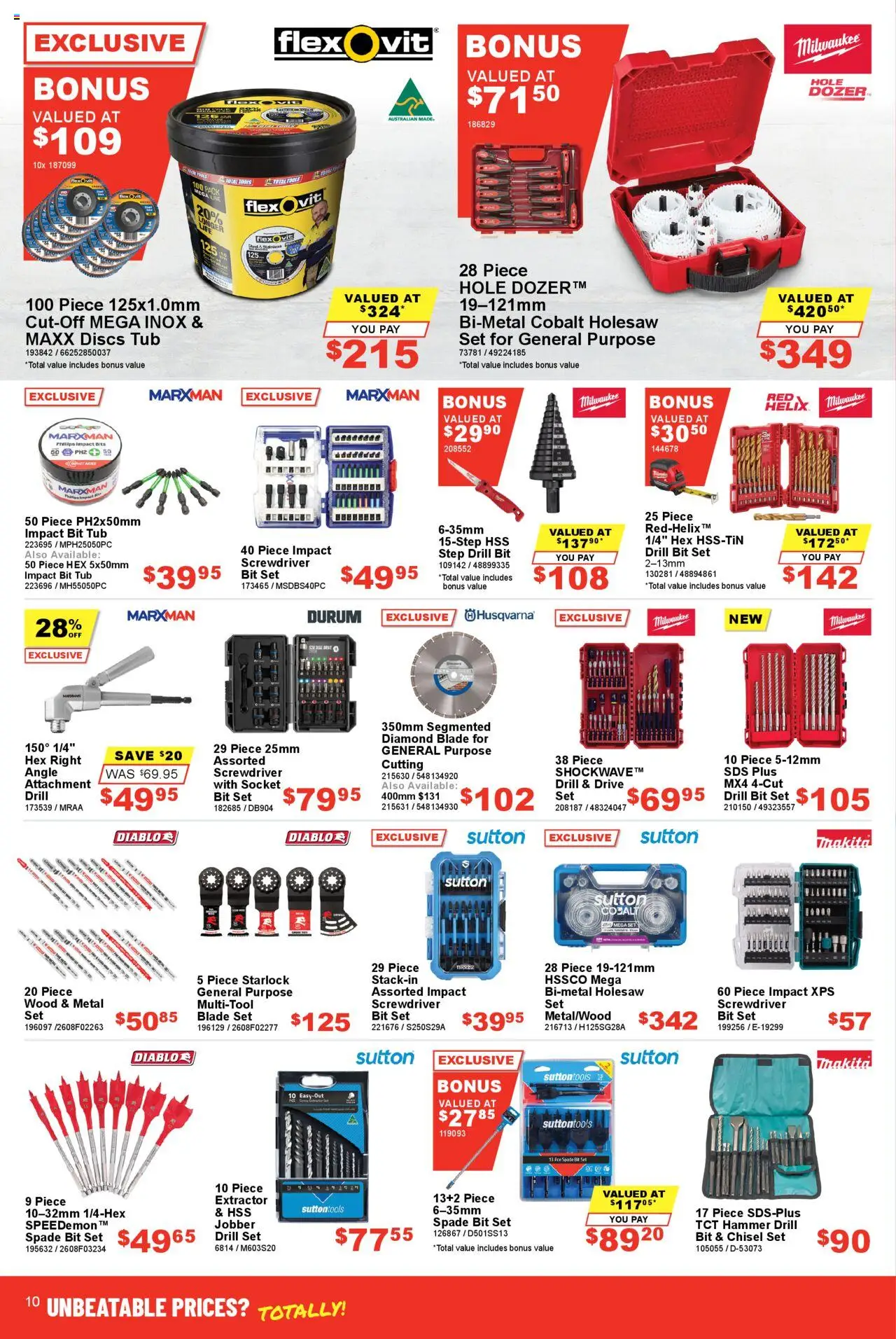 Total Tools catalogue - valid from 19.08.2025 | Page: 10 | Products: Socket, Diamond, Spade, Wood
