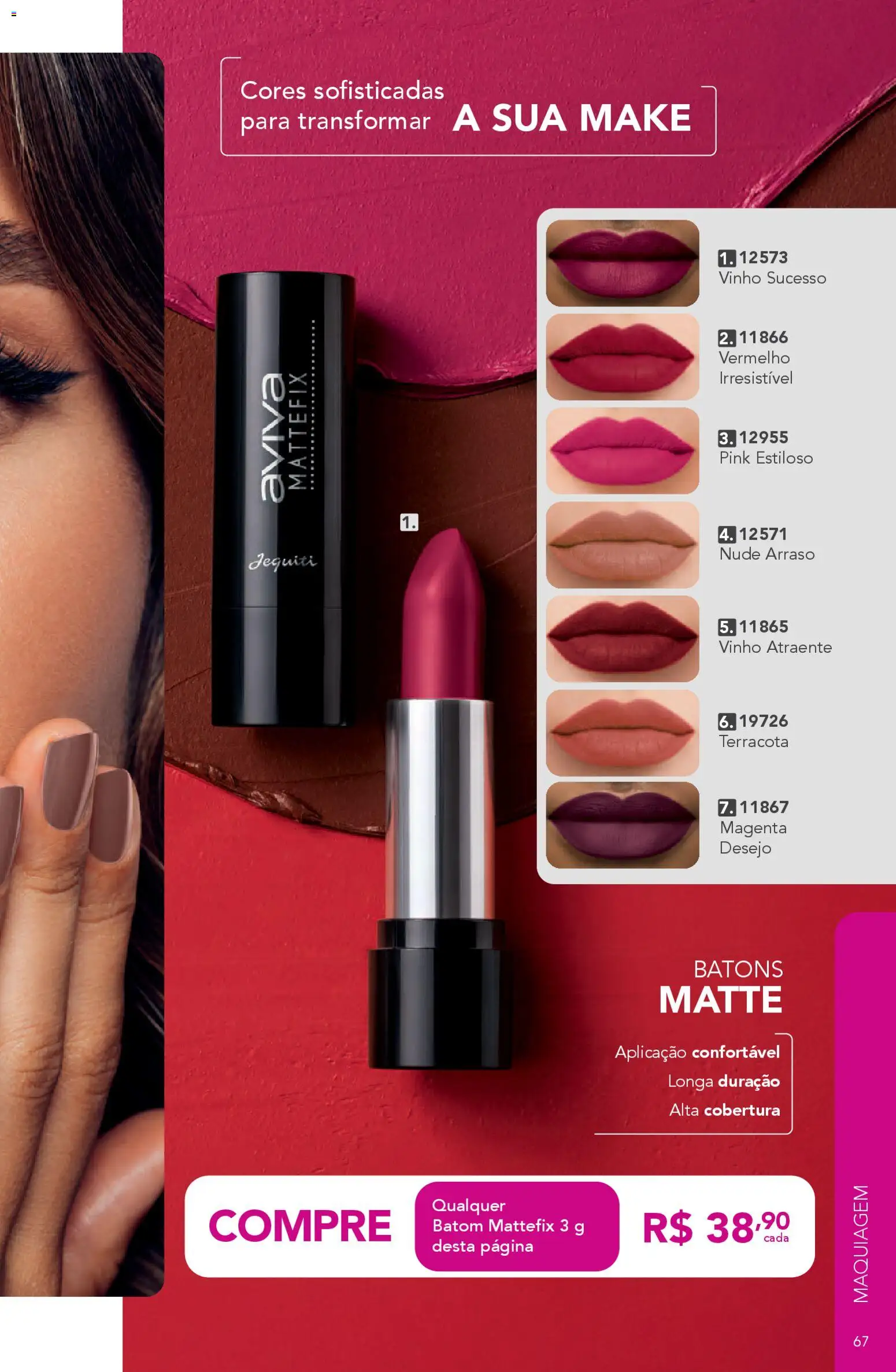 Jequiti Folheto - válido de 02.12.2025 | Página: 67 | Produtos: Maquiagem, Batom, Vinho
