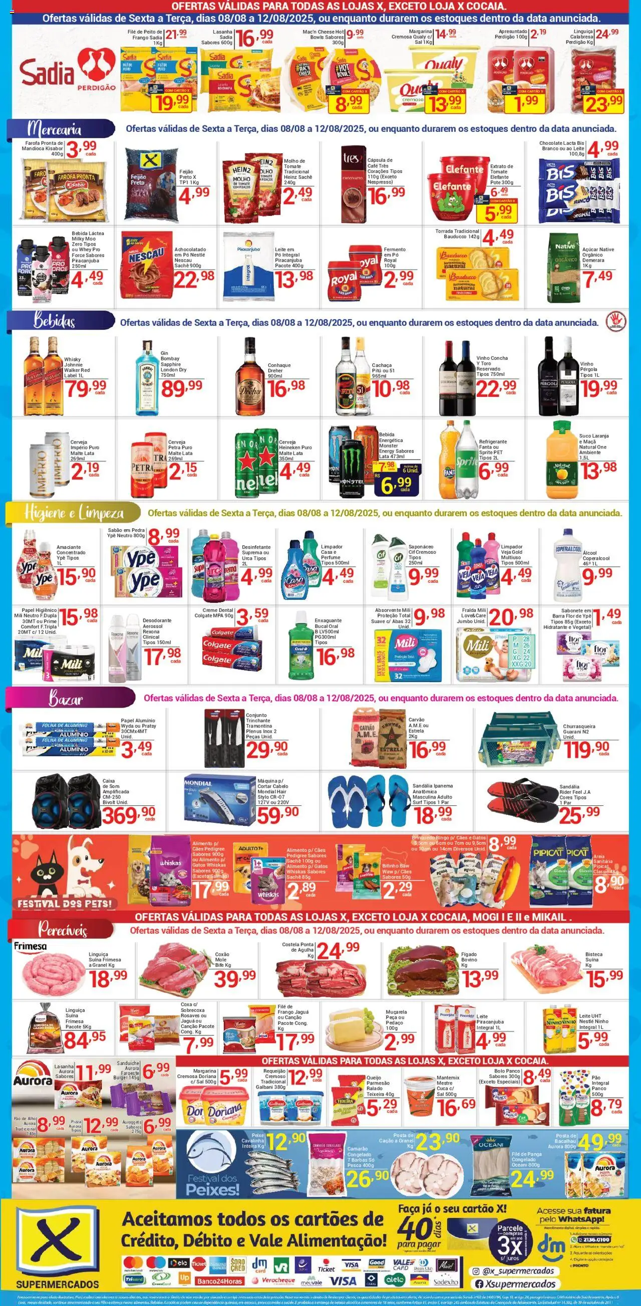X Supermercados Folheto - válido de 08.08.2025 | Página: 2 | Produtos: Caixa, Rexona, Bebida, Refrigerante