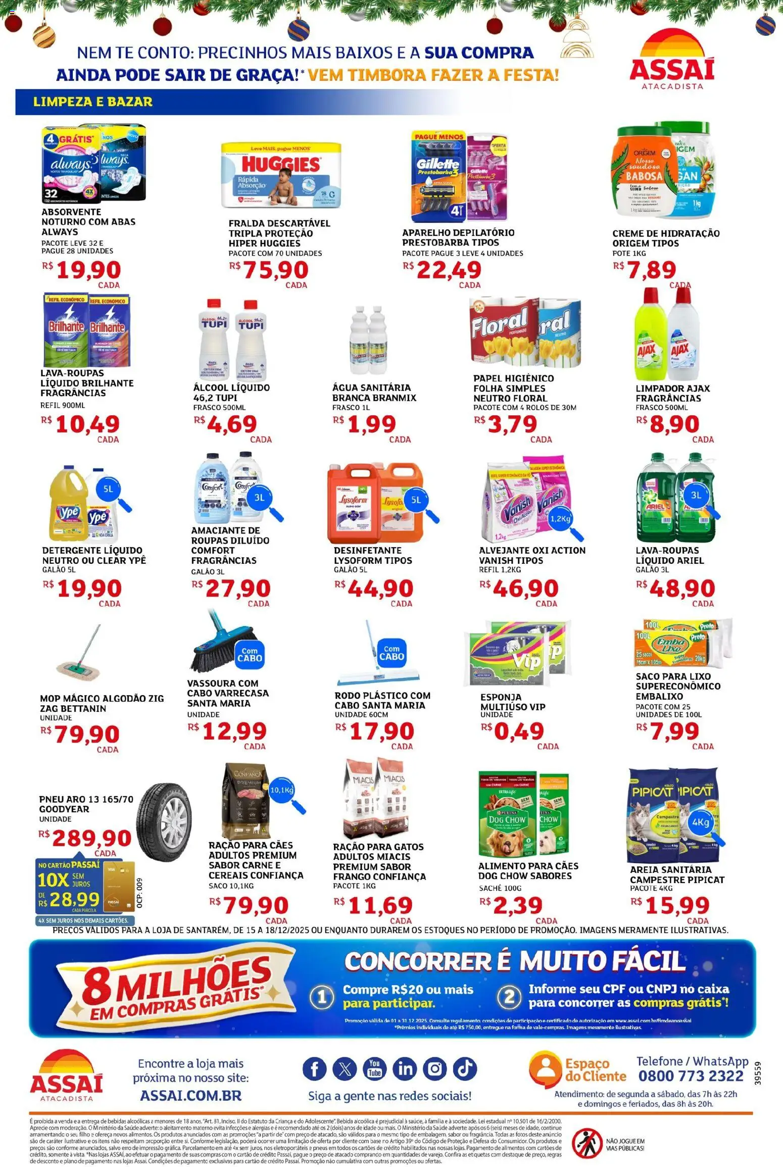 Assaí Atacadista Folheto - válido de 15.12.2025 | Página: 3 | Produtos: Ariel, Alvejante, Vanish, Vassoura