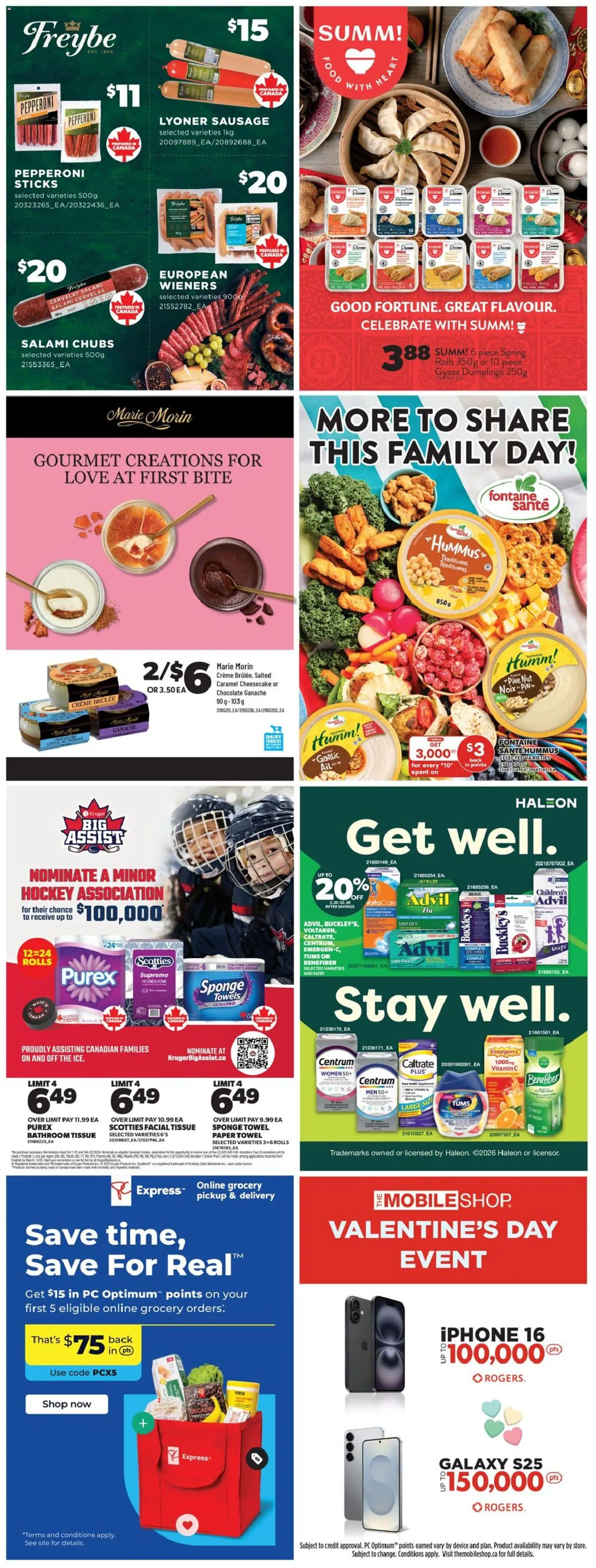 Real Canadian Superstore flyer valid from 12.02.2026 | Page: 32 | Products: PC, Sponge, Chocolate, Salami