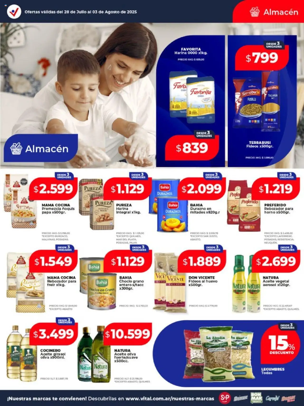 Vital ofertas - Posadas │ válido desde el 28.07.2025 | Página: 14 | Productos: Papa, Oliva, Té, Fideos