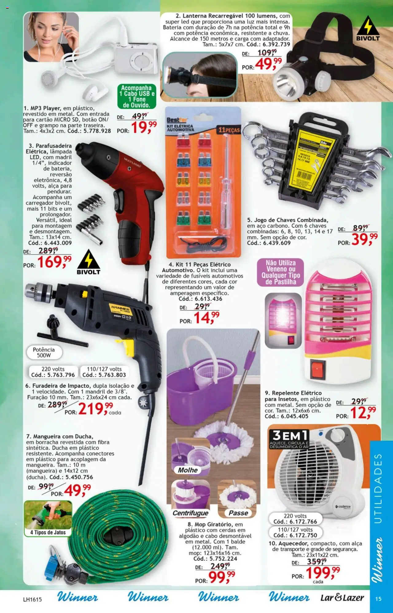 Quatro Estações Folheto - válido de 01.04.2025 | Página: 16 | Produtos: Mop, Lanterna, Grampo, Balde
