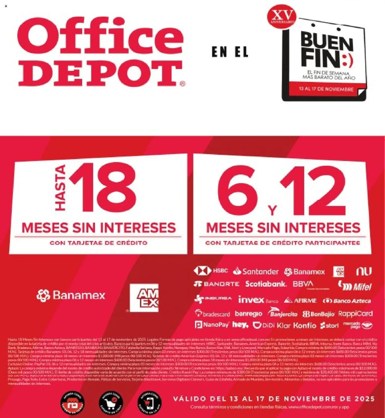 Nuevas ofertas de Office Depot válidas en toda la República Mexicana desde el 13.11.2025. ¡Encuentra las mejores ofertas en Office Depot Buen Fin! | Página: 16 | Productos: Banco, Baño