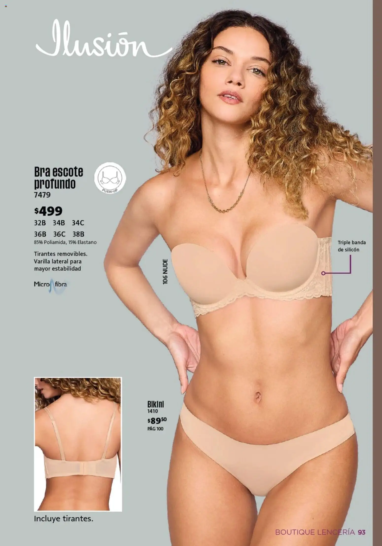 Nuevas ofertas de Ilusión válidas en toda la República Mexicana desde el 01.03.2026. ¡Encuentra las mejores ofertas en Ilusión catálogo Primavera! | Página: 95 | Productos: Tirantes, Lenceria, Bikini