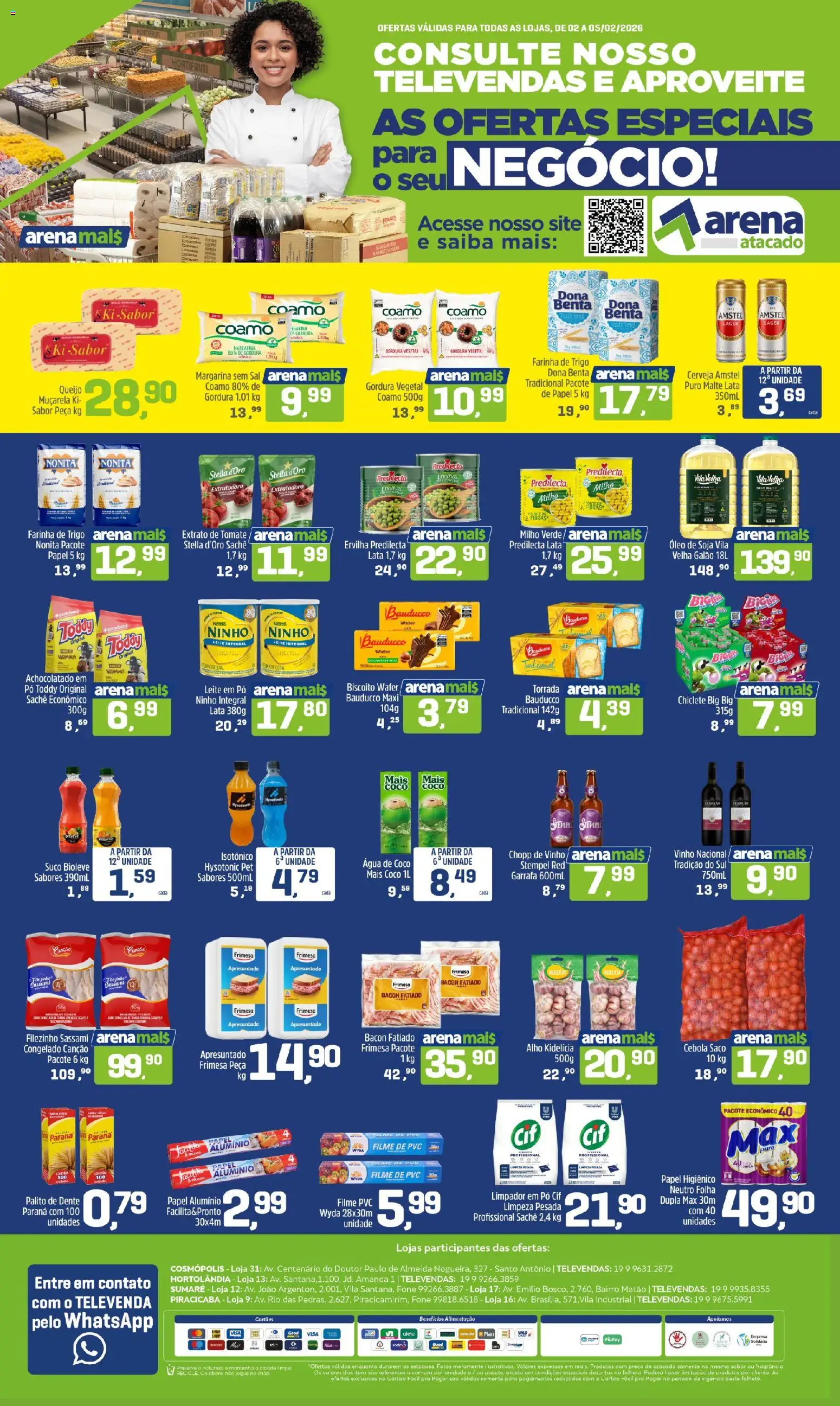 Arena Atacado Folheto - válido de 02.02.2026 | Página: 1 | Produtos: Alho, Suco, Vinho, Isotônico