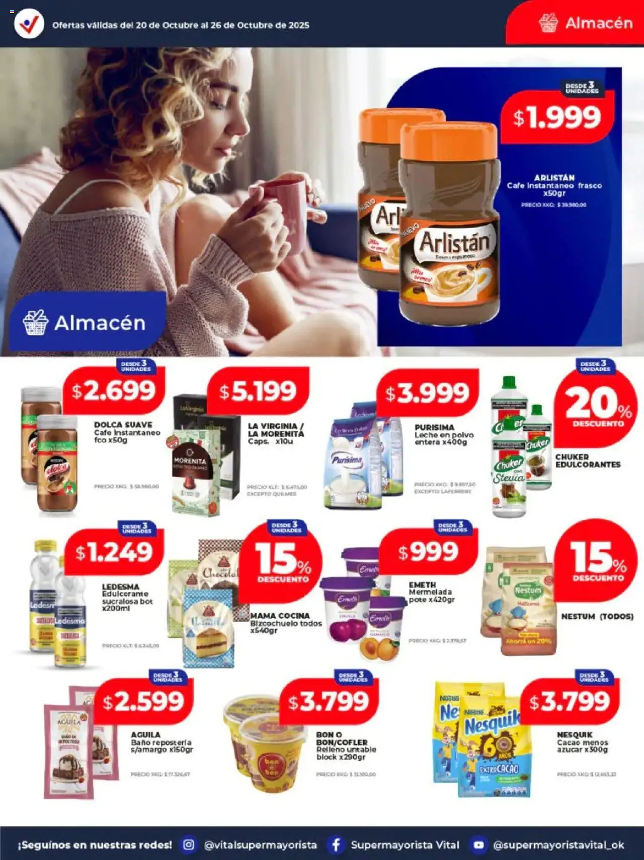 Vital - Ofertas - La Plata │ válido desde el 20.10.2025 | Página: 13 | Productos: Azucar, Polvo, Leche, Café