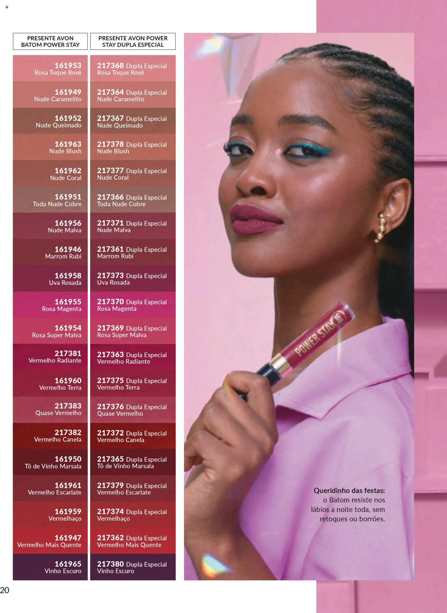 Avon Folheto - válido de 29.10.2025 | Página: 20 | Produtos: Blush, Batom, Vinho, Canela