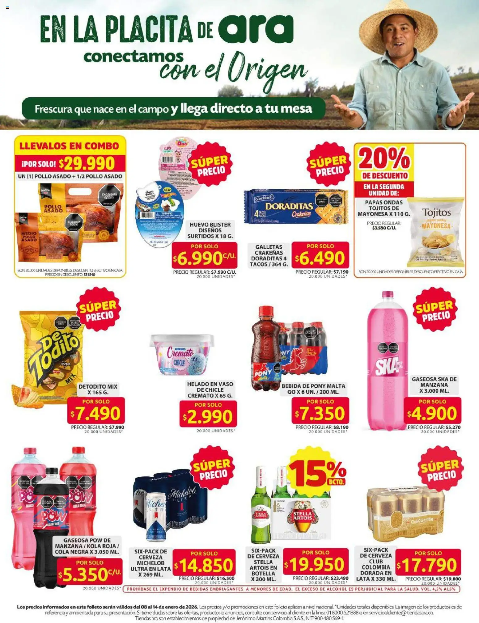 Ara revista - valida desde el 08.01.2026 | Página: 7 | Productos: Pollo, Caja, Chicle, Cerveza