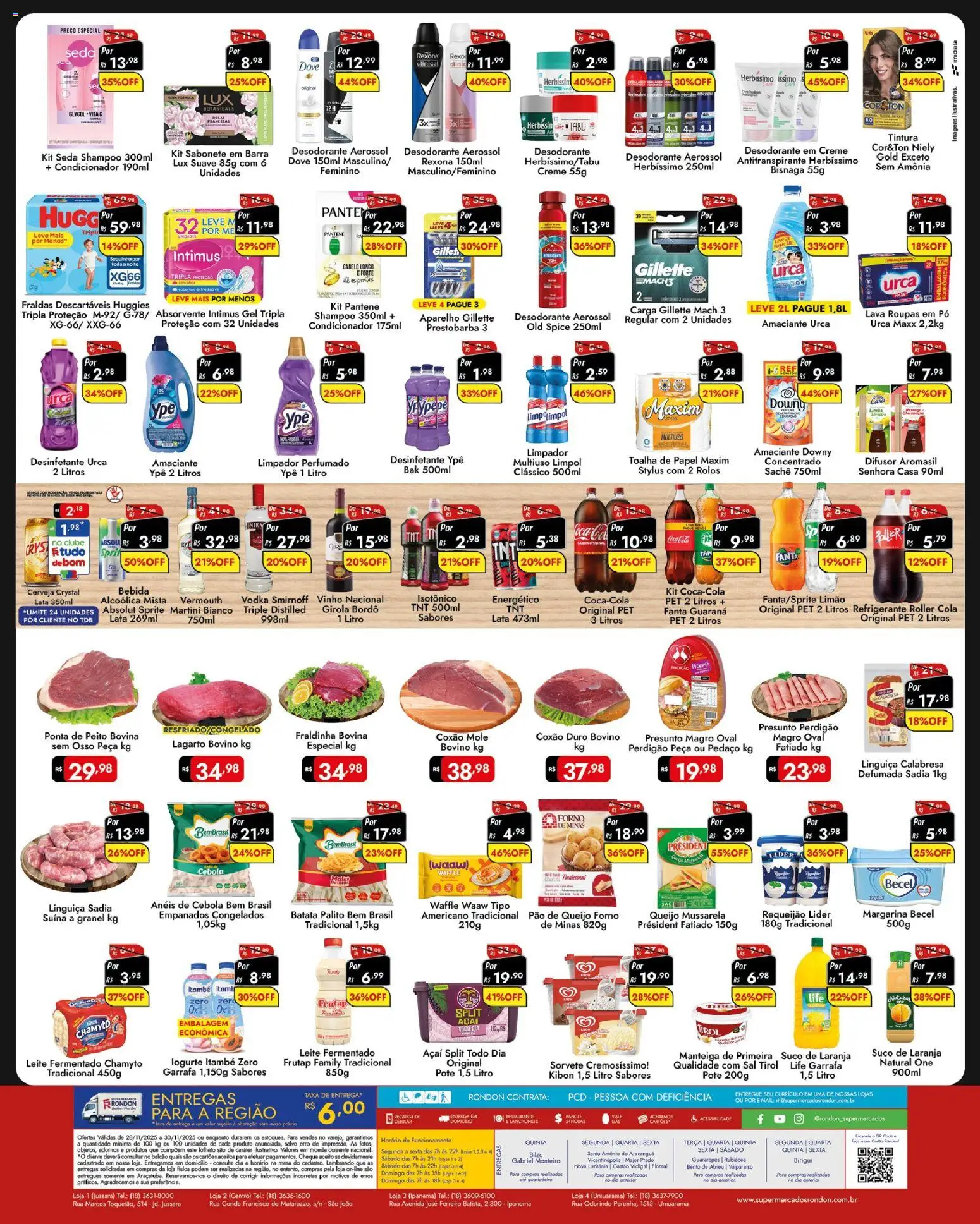 Supermercados Rondon Folheto - válido de 28.11.2025 | Página: 2 | Produtos: Difusor, Leite, Sal, Mussarela
